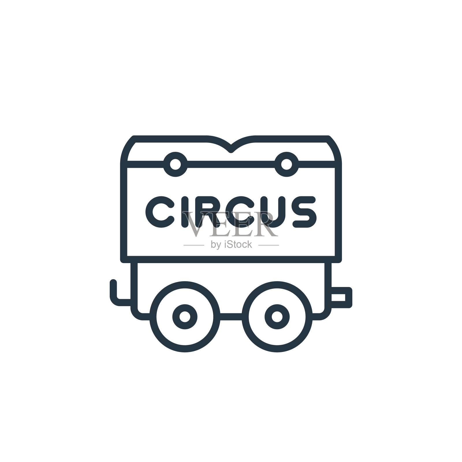 马戏团矢量图标孤立在白色背景。轮廓，细线马戏团图标网站设计和移动，应用程序开发。细线马戏团轮廓图标矢量插图。插画图片素材