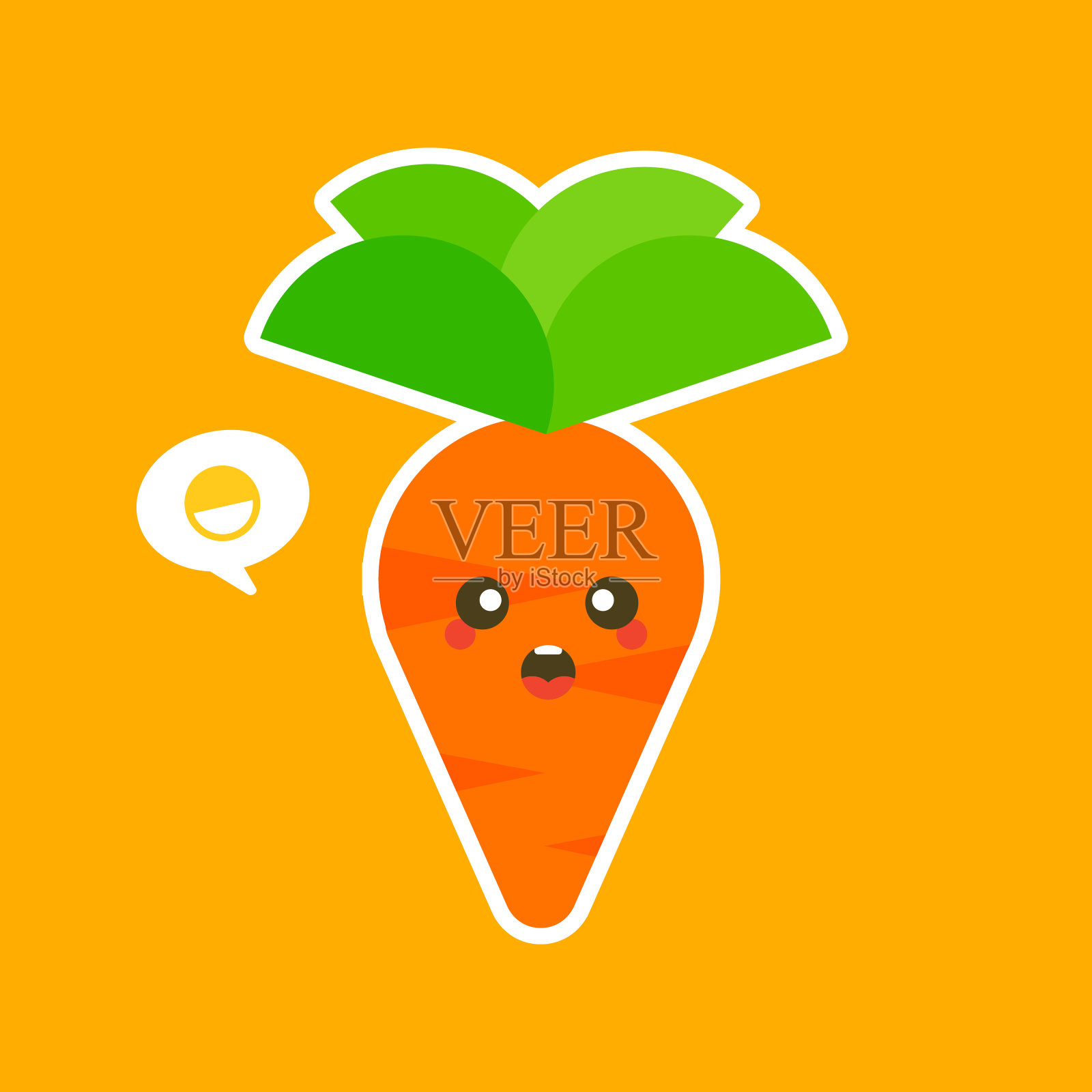 可爱的快乐微笑的溜冰者胡萝卜的性格。向量现代时尚的平面风格卡通插图图标设计。孤立在白色背景上。胡萝卜角色概念插画图片素材