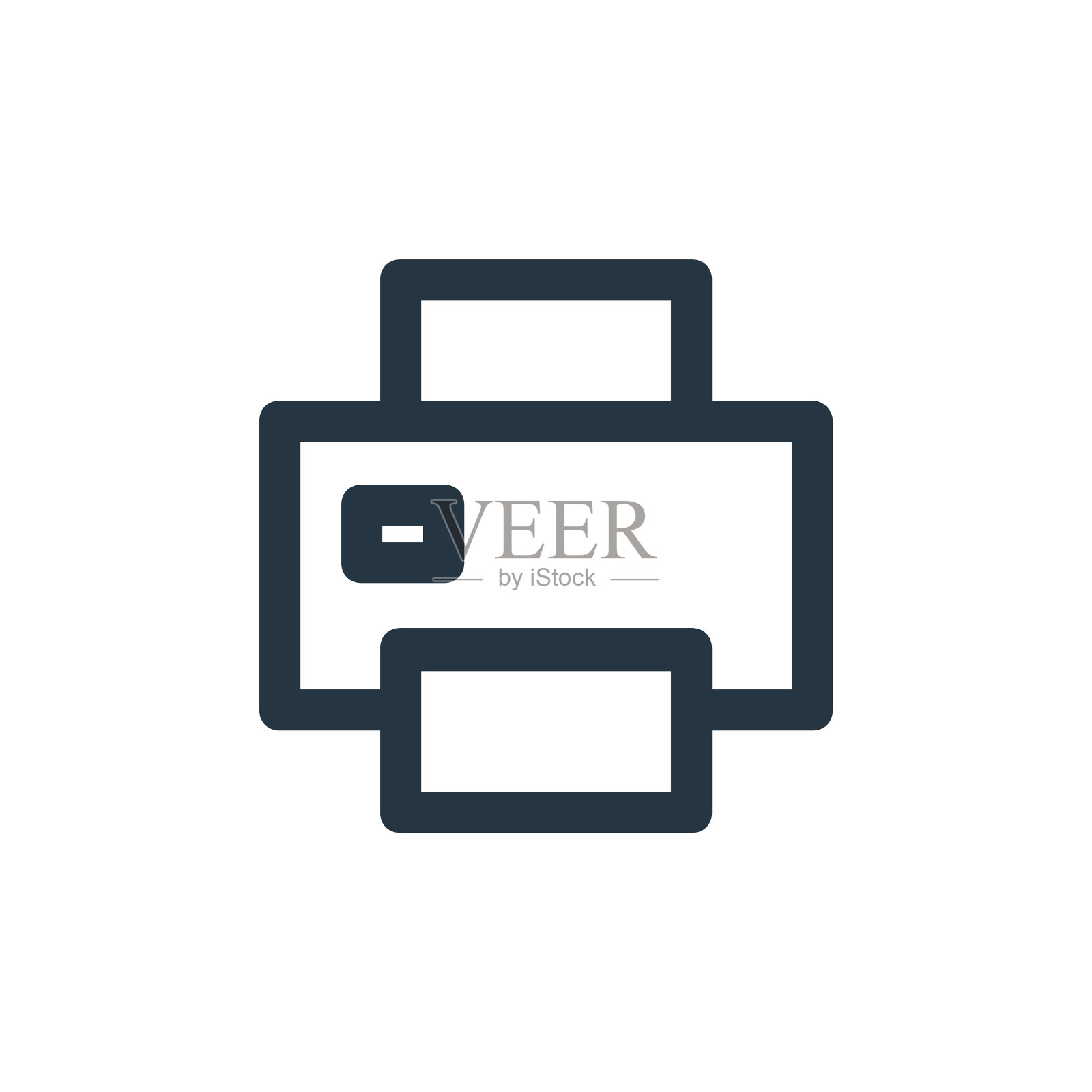 打印机矢量图标隔离在白色背景上。轮廓，细线打印机图标的网站设计和移动，应用程序开发。细线打印机轮廓图标矢量插图。图标素材