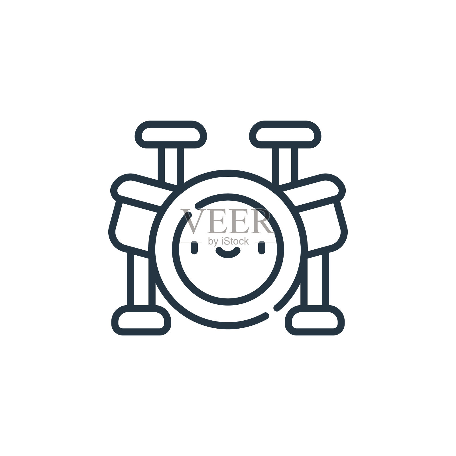 鼓矢量图标孤立在白色背景。轮廓，细线鼓图标用于网站设计和移动，应用程序开发。细线鼓轮廓图标矢量插图。图标素材