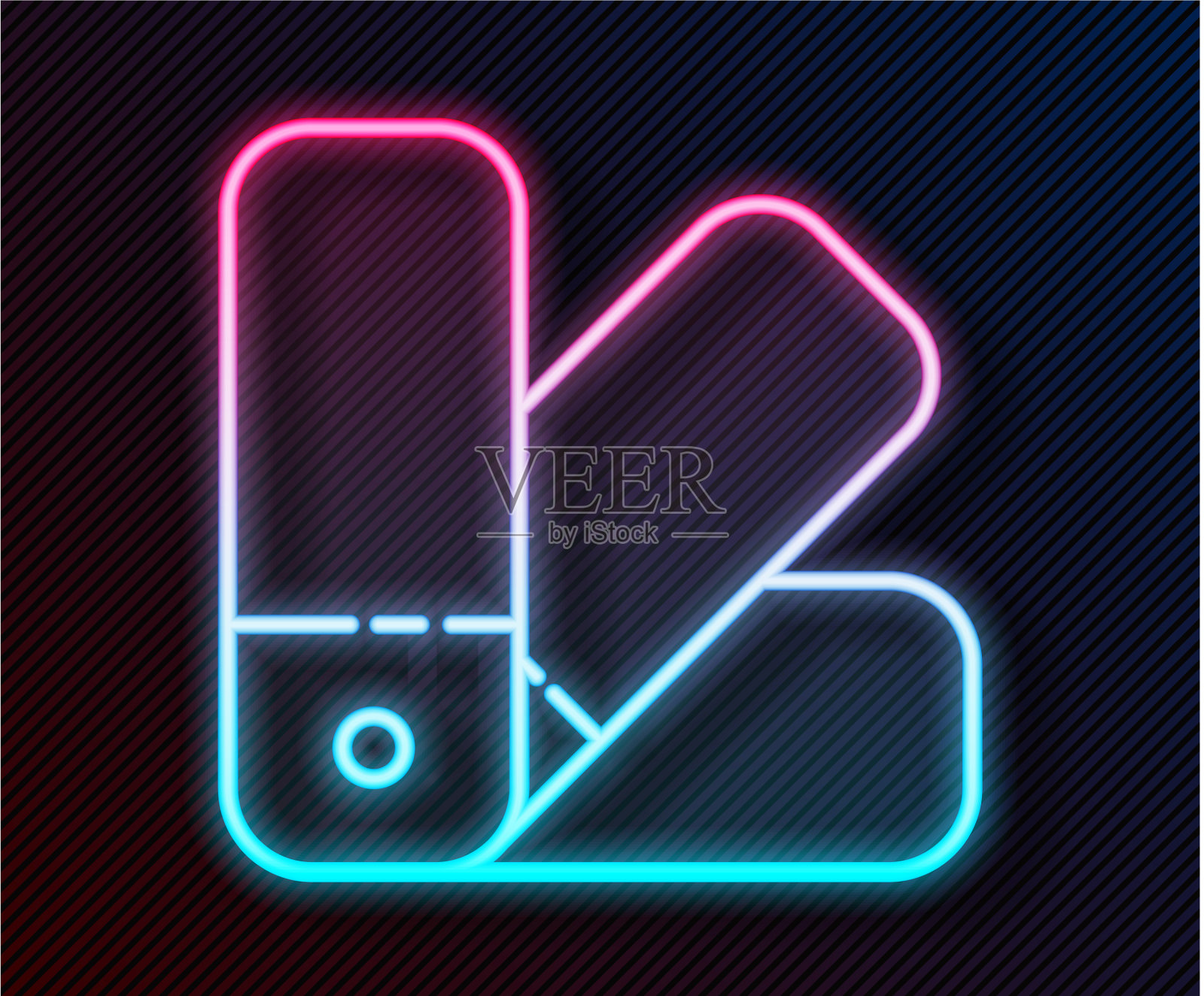 发光氖气线调色板指南图标插画图片素材