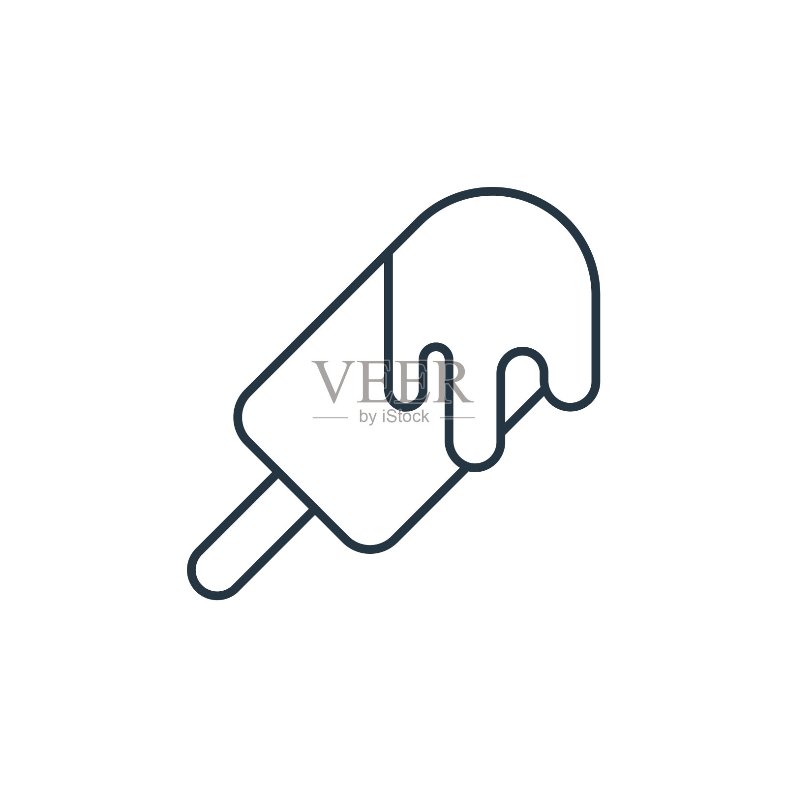 冰流行矢量图标孤立在白色背景。轮廓，细线冰pop图标用于网站设计和移动，应用程序开发。细线冰pop轮廓图标矢量插图。插画图片素材