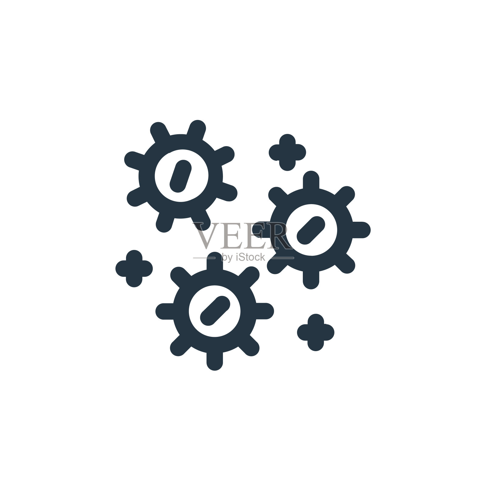 冠状病毒载体图标孤立在白色背景上。轮廓线、细线冠状病毒图标用于网站设计和手机、应用程序开发。细线冠状病毒轮廓图标矢量插图。图标素材