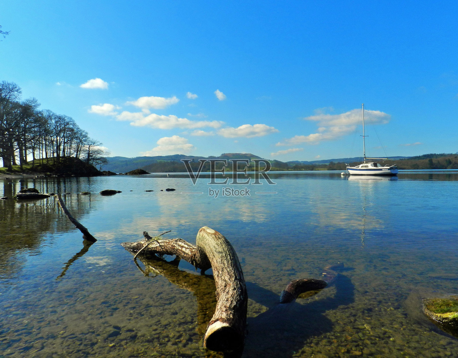 英国湖区的温德米尔湖照片摄影图片