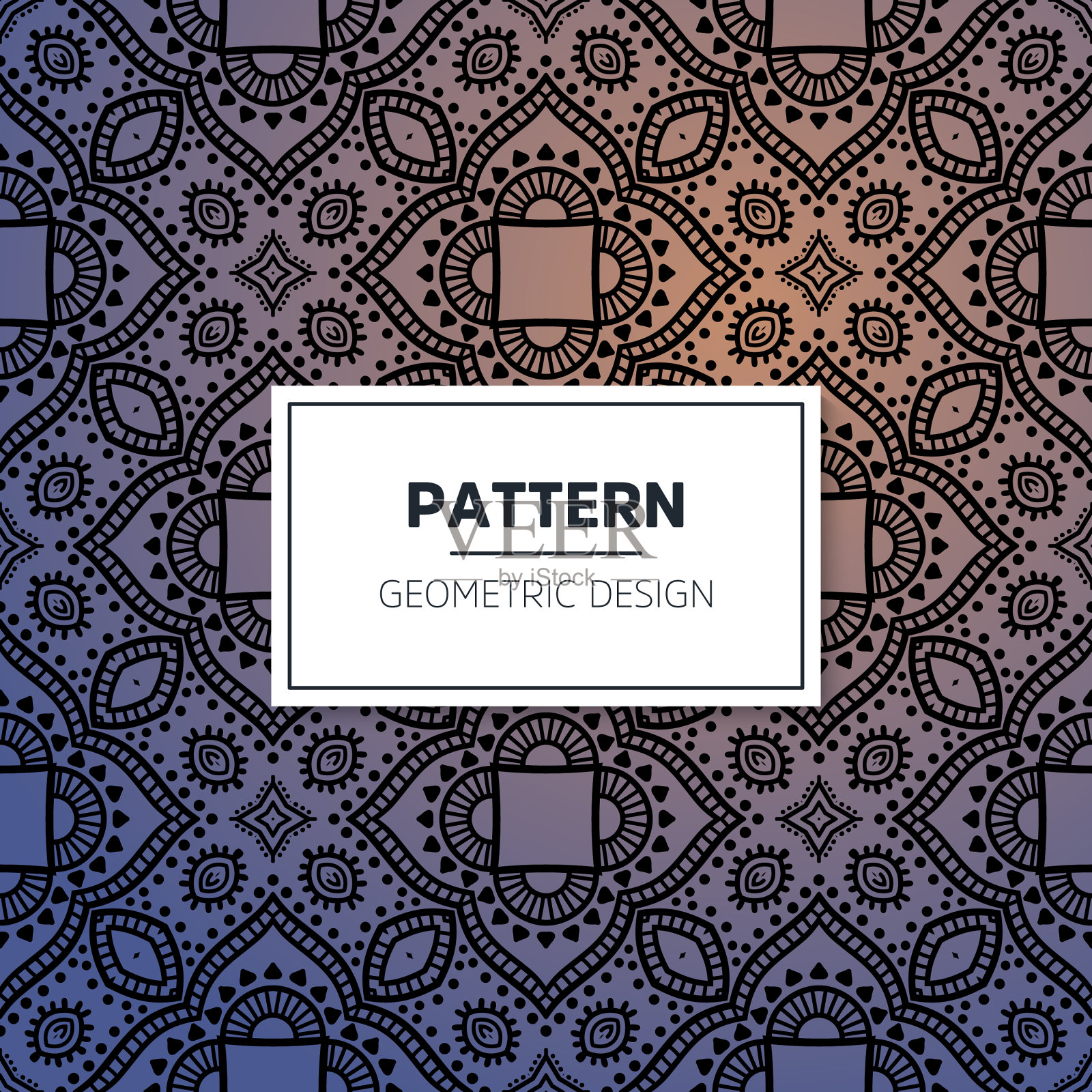 豪华装饰曼陀罗设计背景插画图片素材