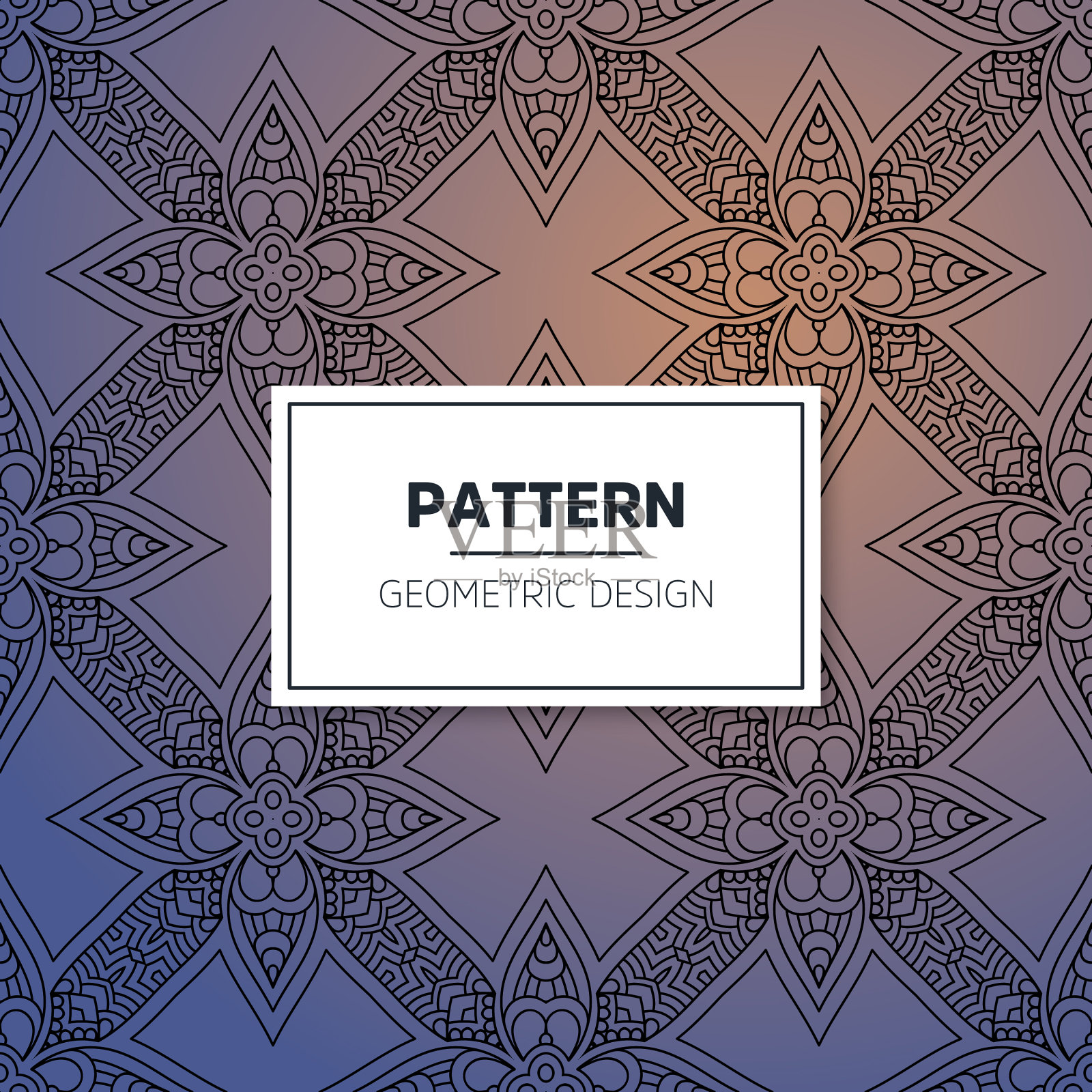 豪华装饰曼陀罗设计背景插画图片素材