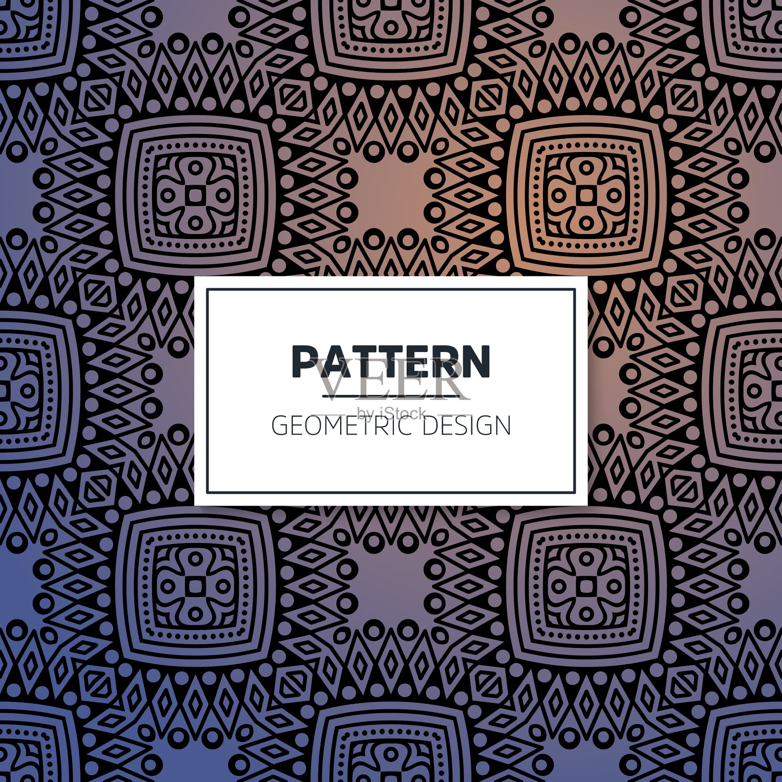 豪华装饰曼陀罗设计背景插画图片素材