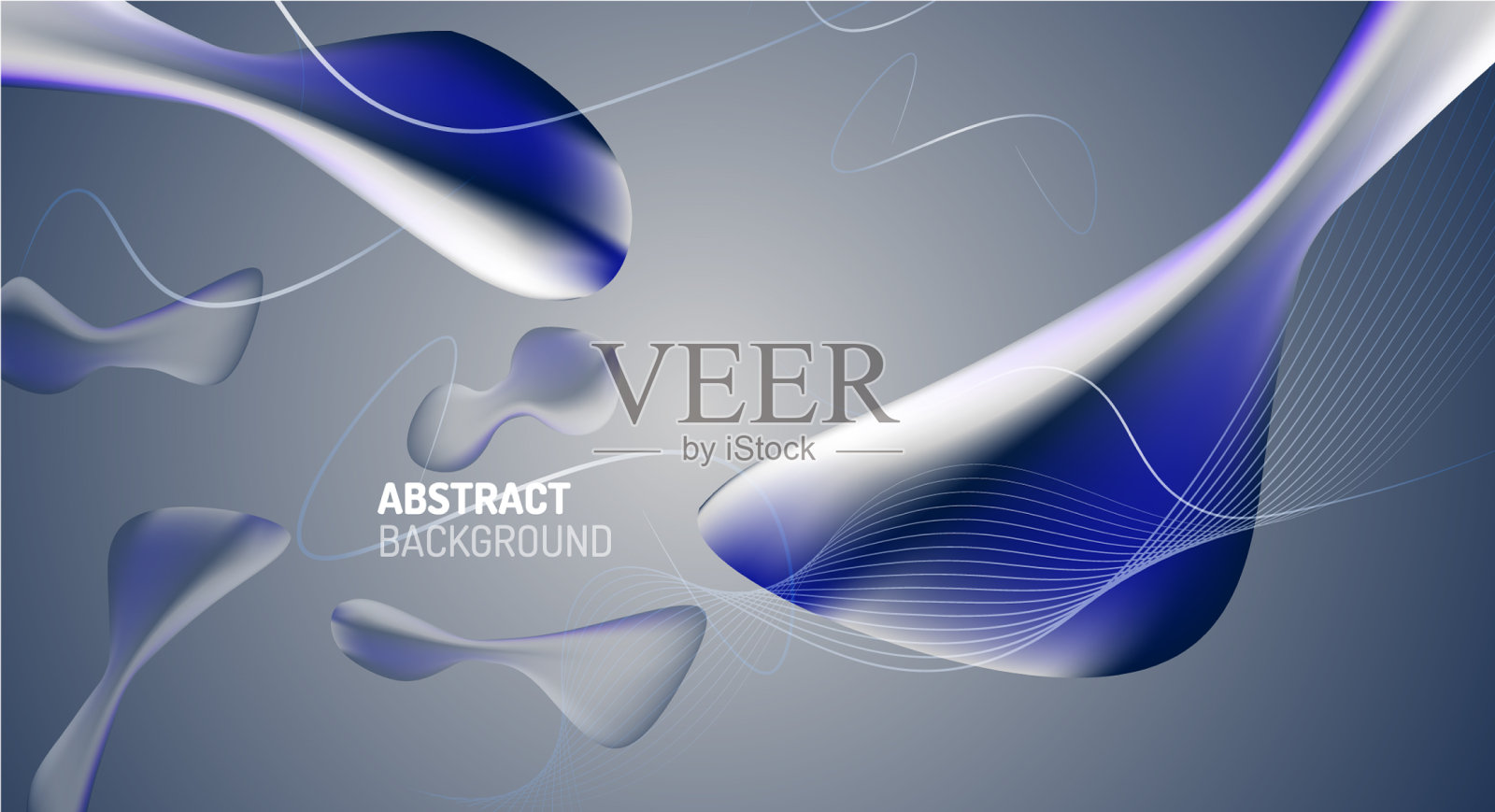 流体梯度抽象了液体气泡的形状插画图片素材