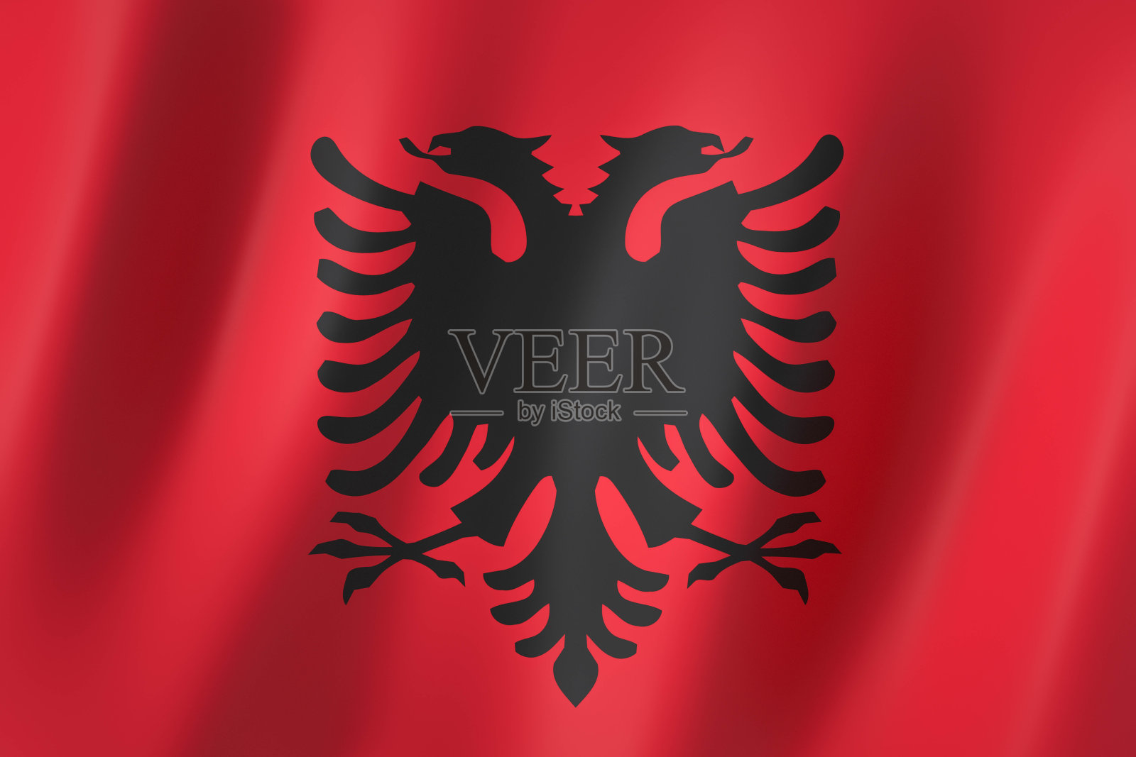 阿尔巴尼亚国旗，3d 渲染，8K照片摄影图片