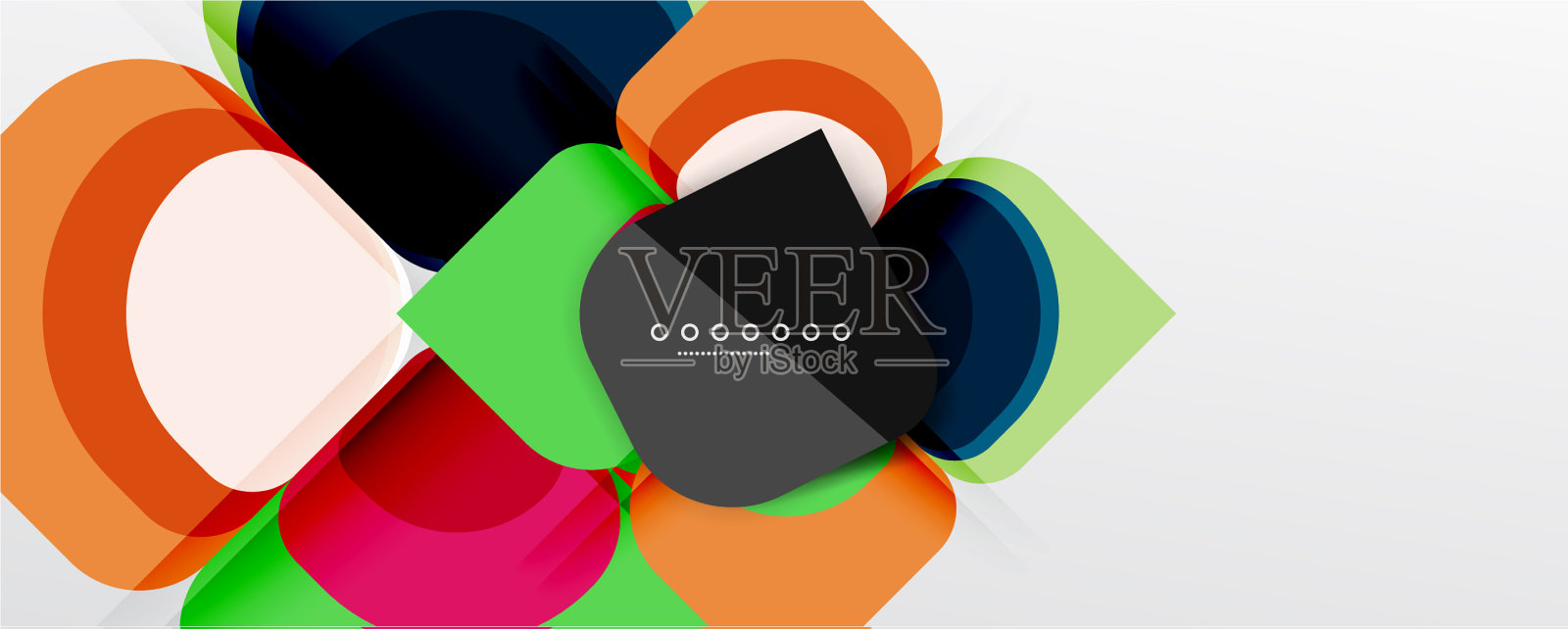 抽象背景-几何剪纸设计插画图片素材