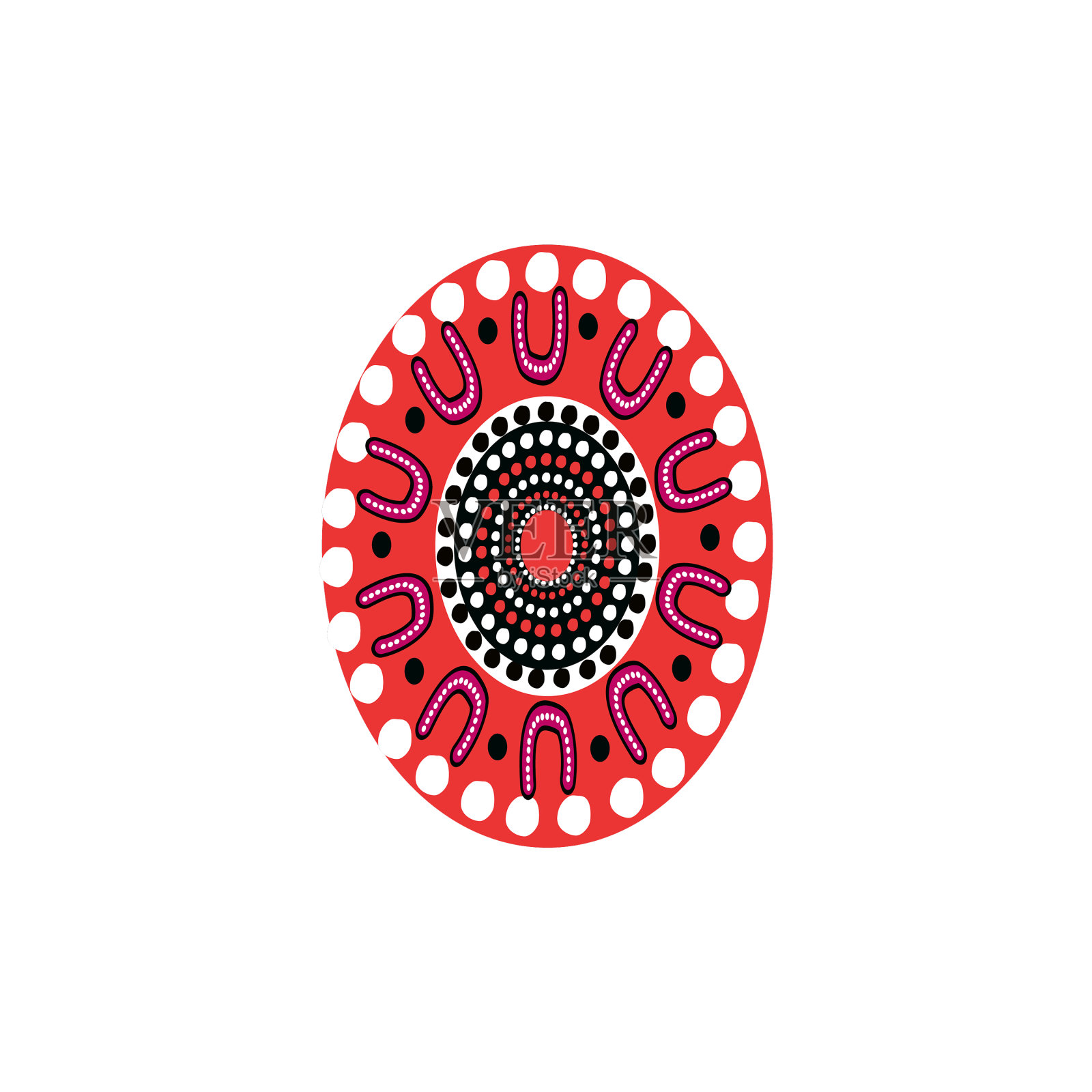 原住民艺术点画图标标志设计插画图片素材