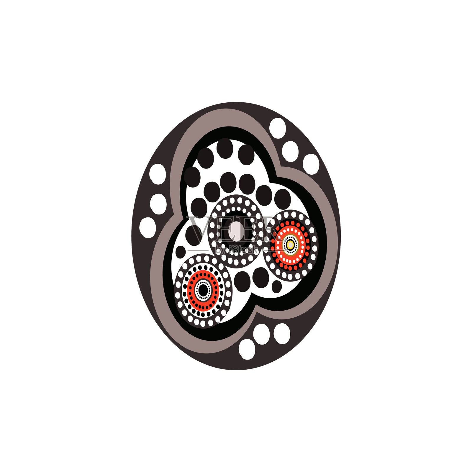 原住民艺术点画图标标志设计插画图片素材