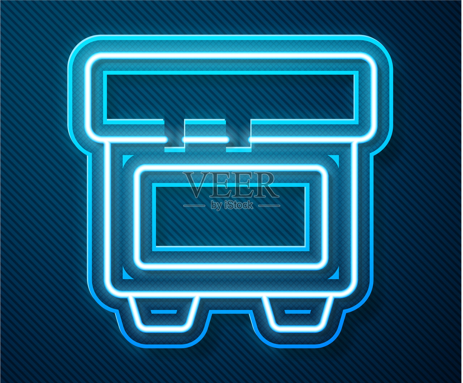 发光氖气线引信电气保护插画图片素材