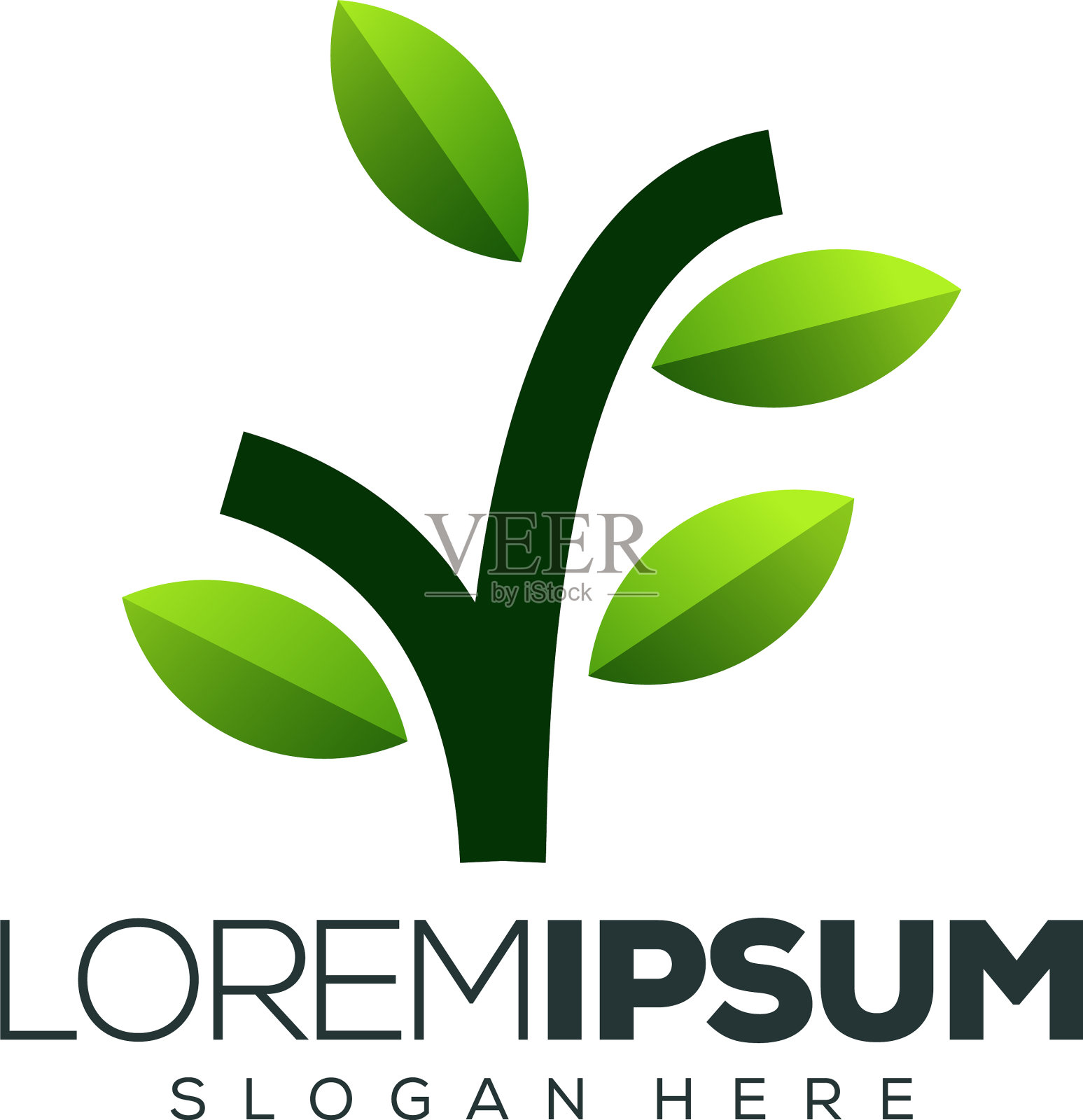 叶标志设计插画图片素材