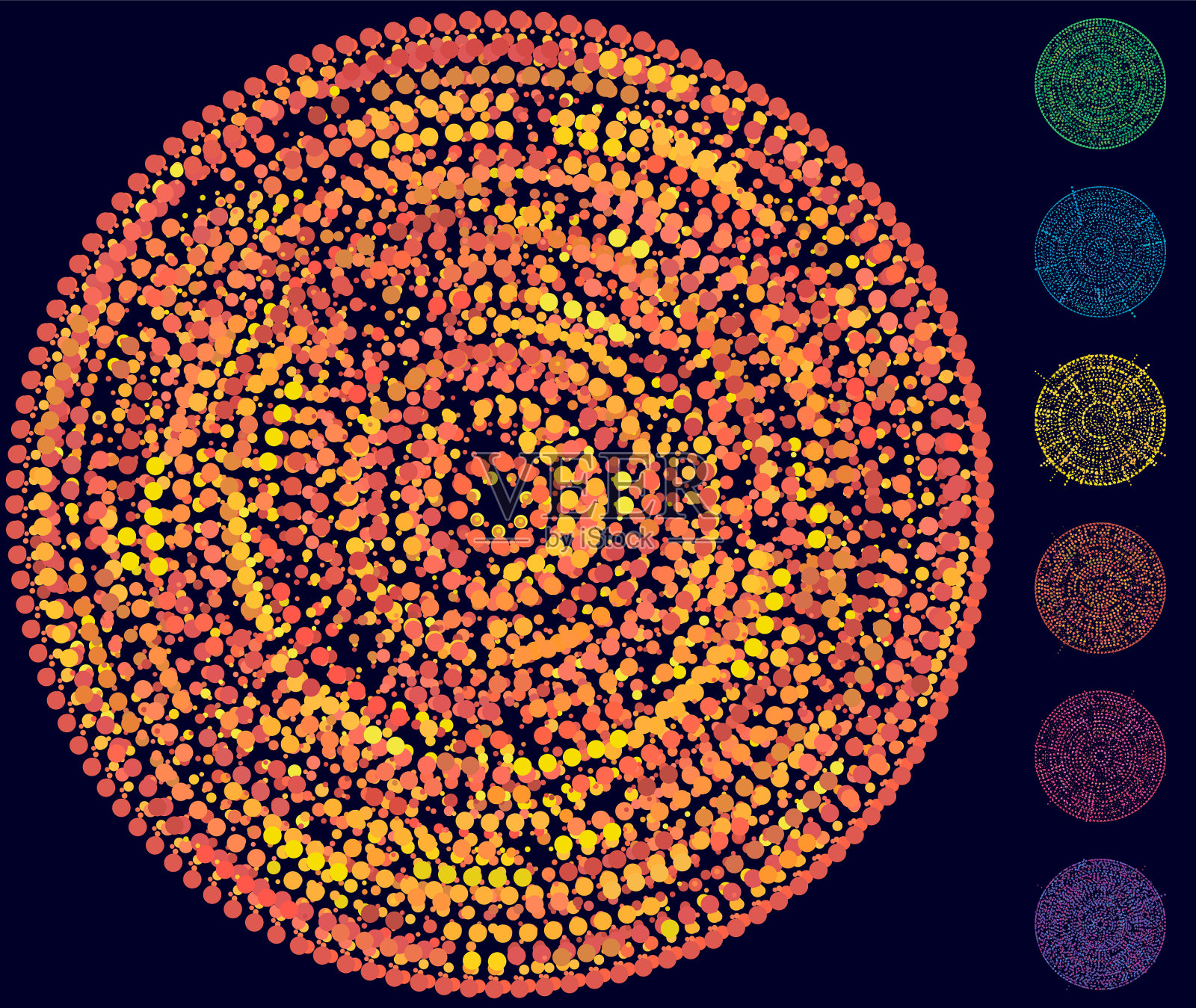 随机点，圆圈，抽象斑点，点插画图片素材
