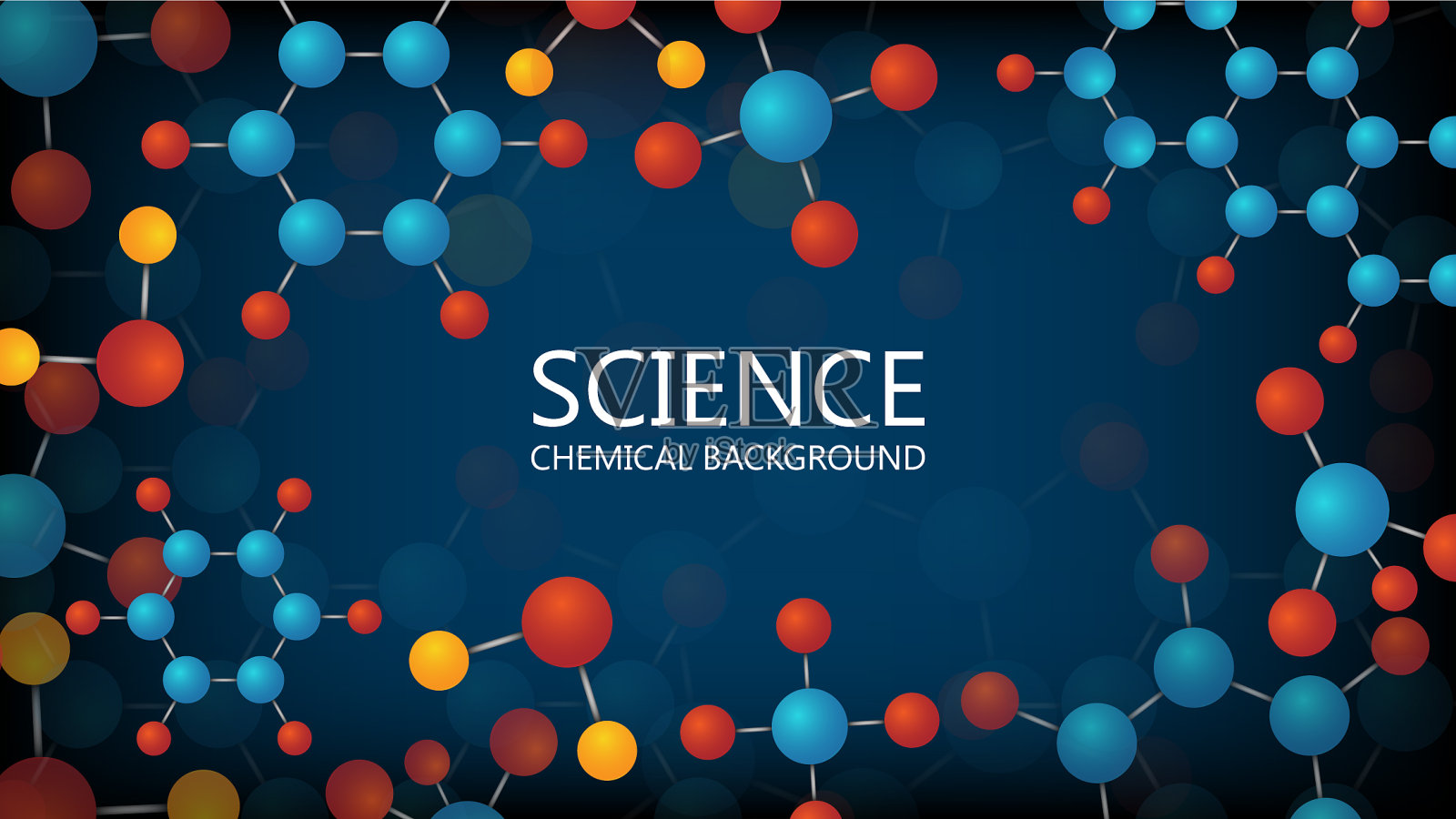 科学抽象背景化学键插画图片素材