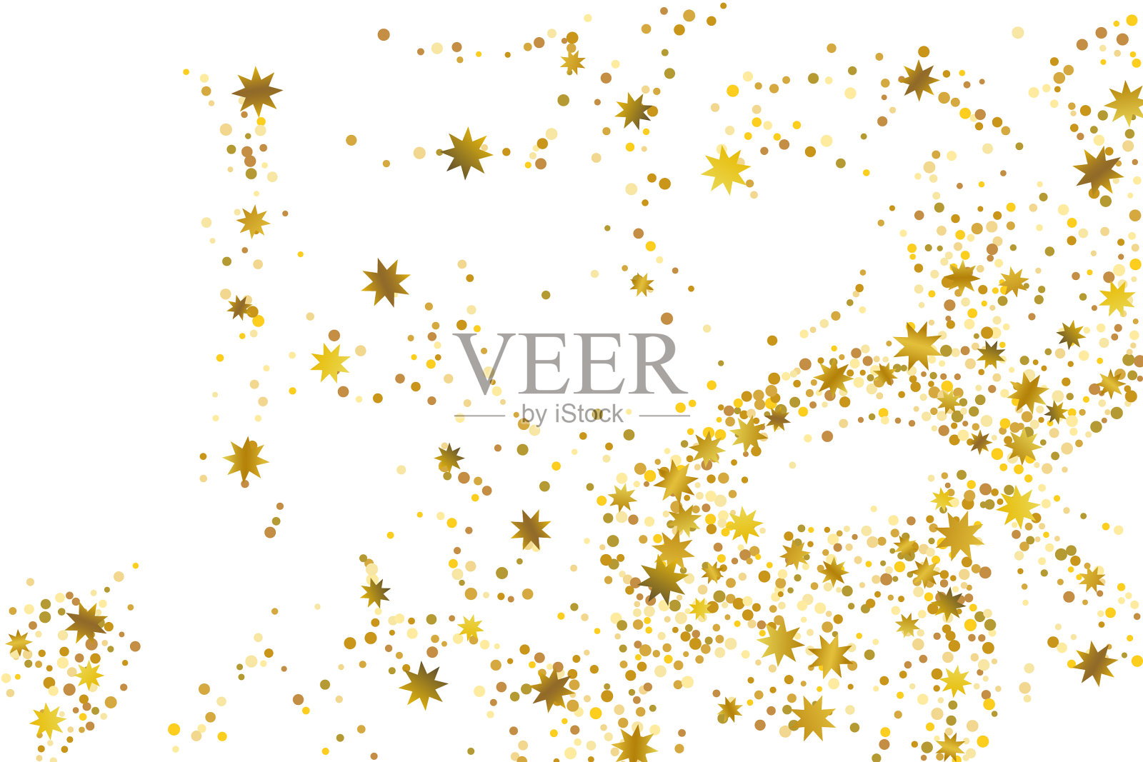 金色闪光纸屑插画图片素材