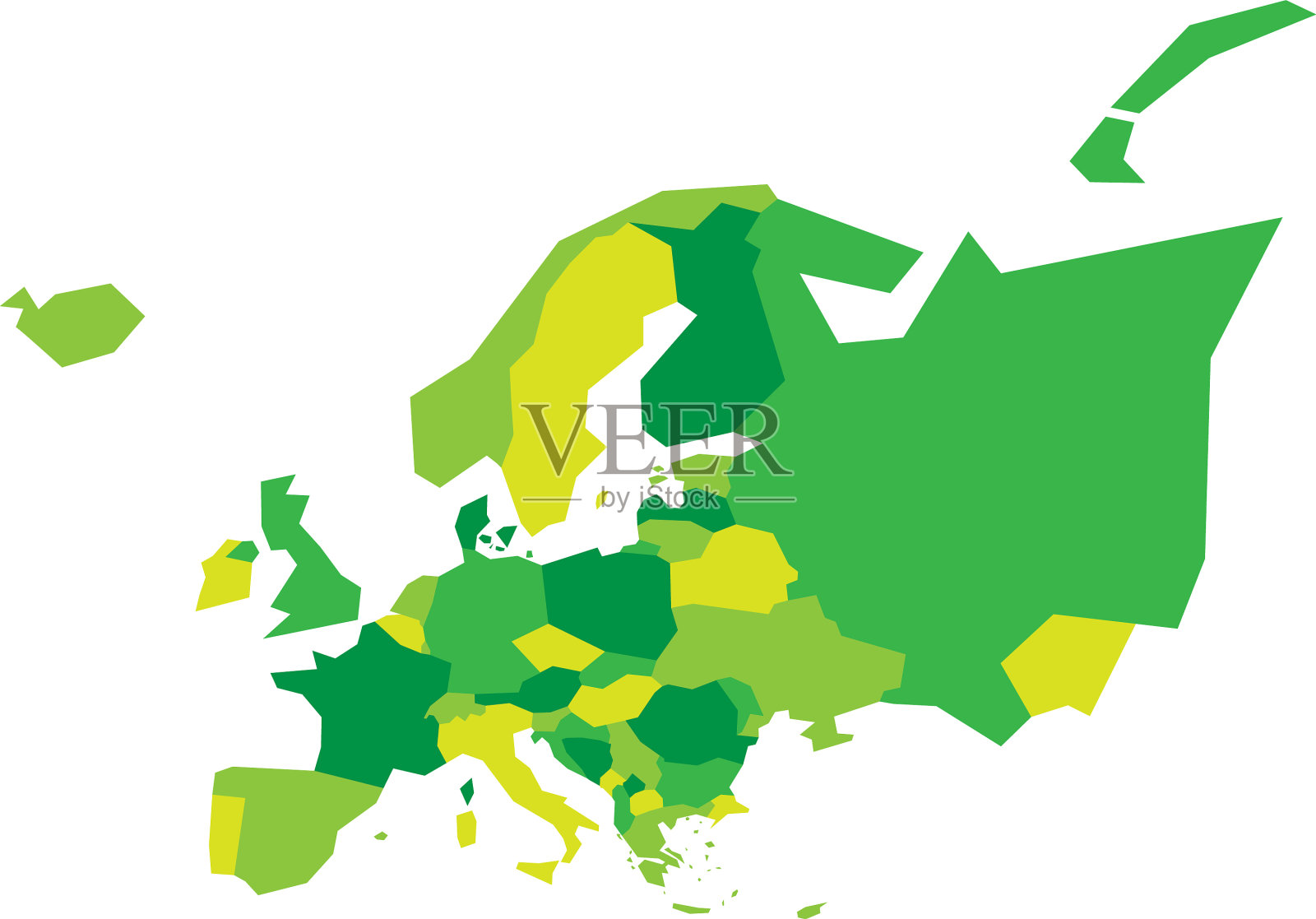 非常简单的政治信息地图插画图片素材