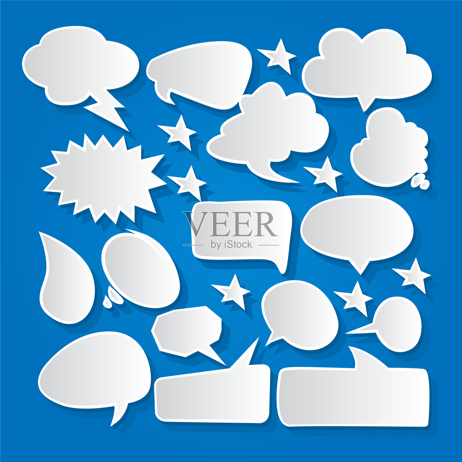 漫画泡泡演讲气球演讲卡通演讲插画图片素材