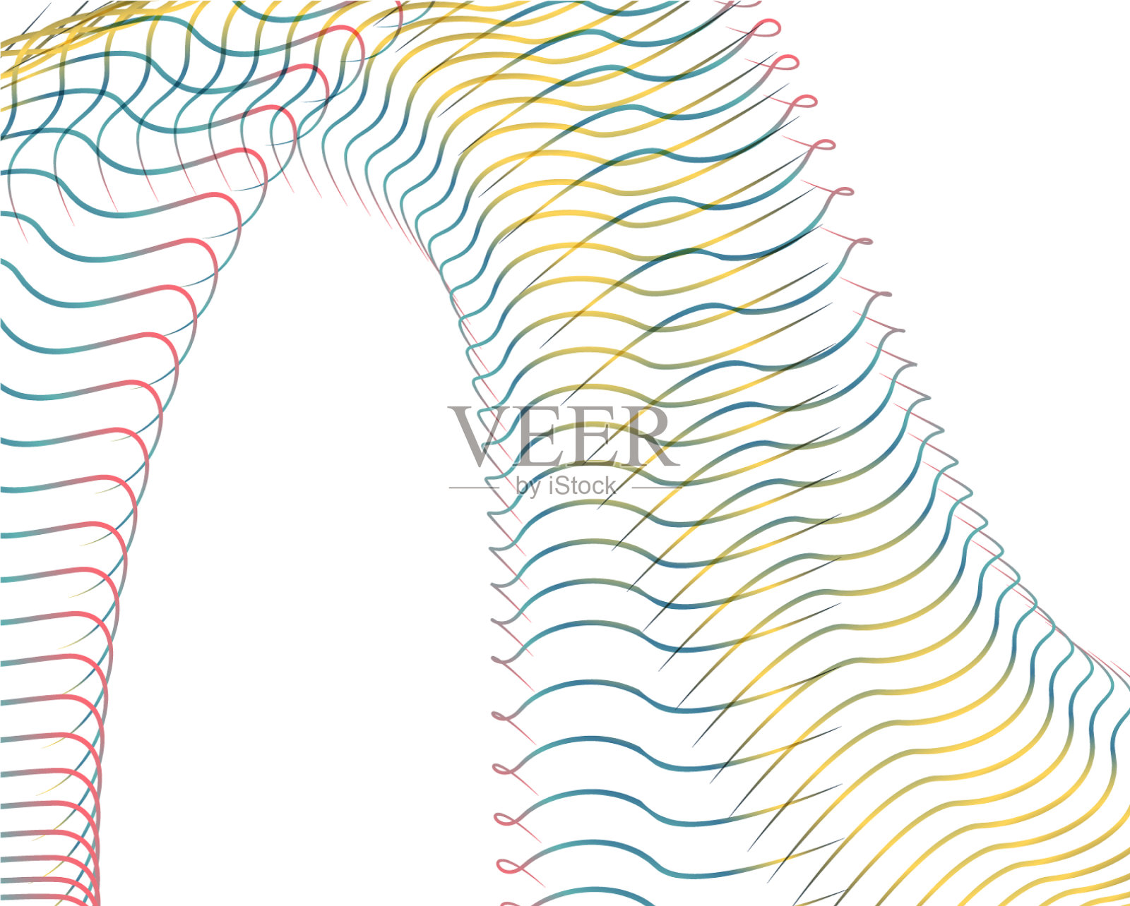 摘要背景混合波线设计插画图片素材
