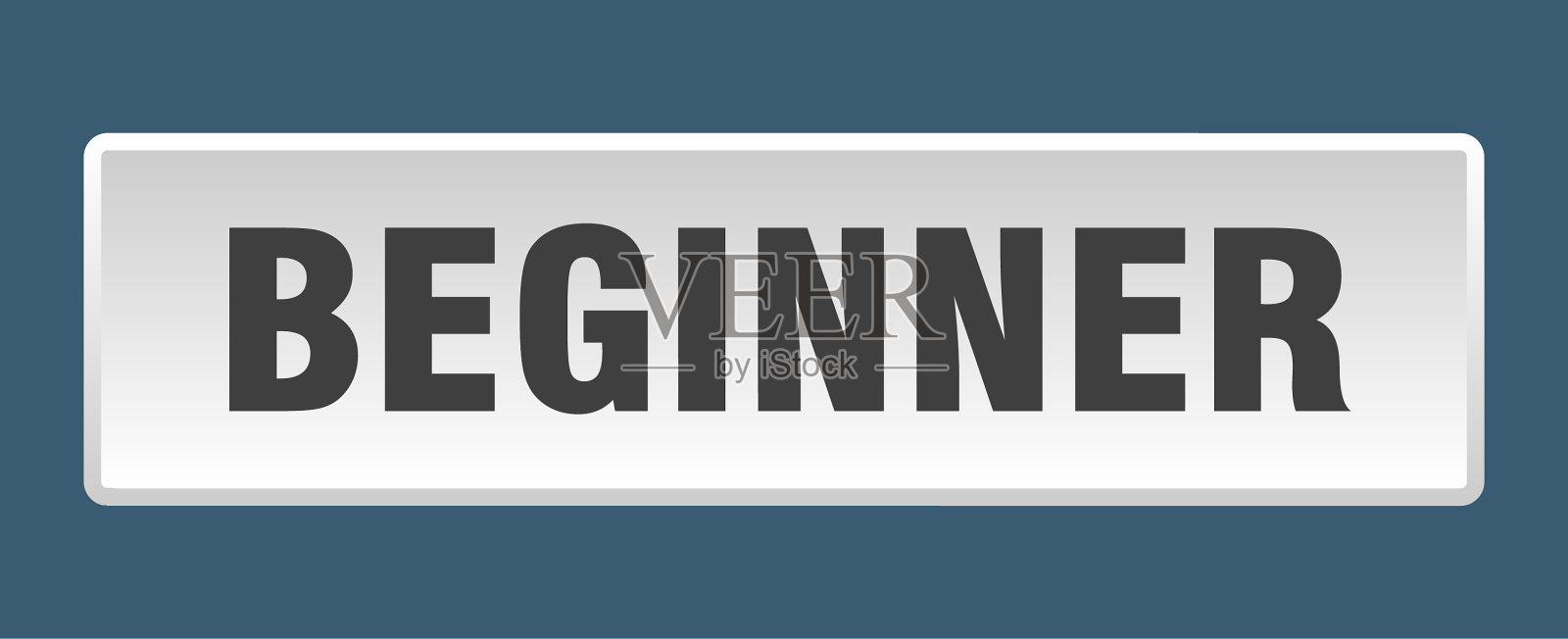 新手按钮新手方形白色按钮插画图片素材