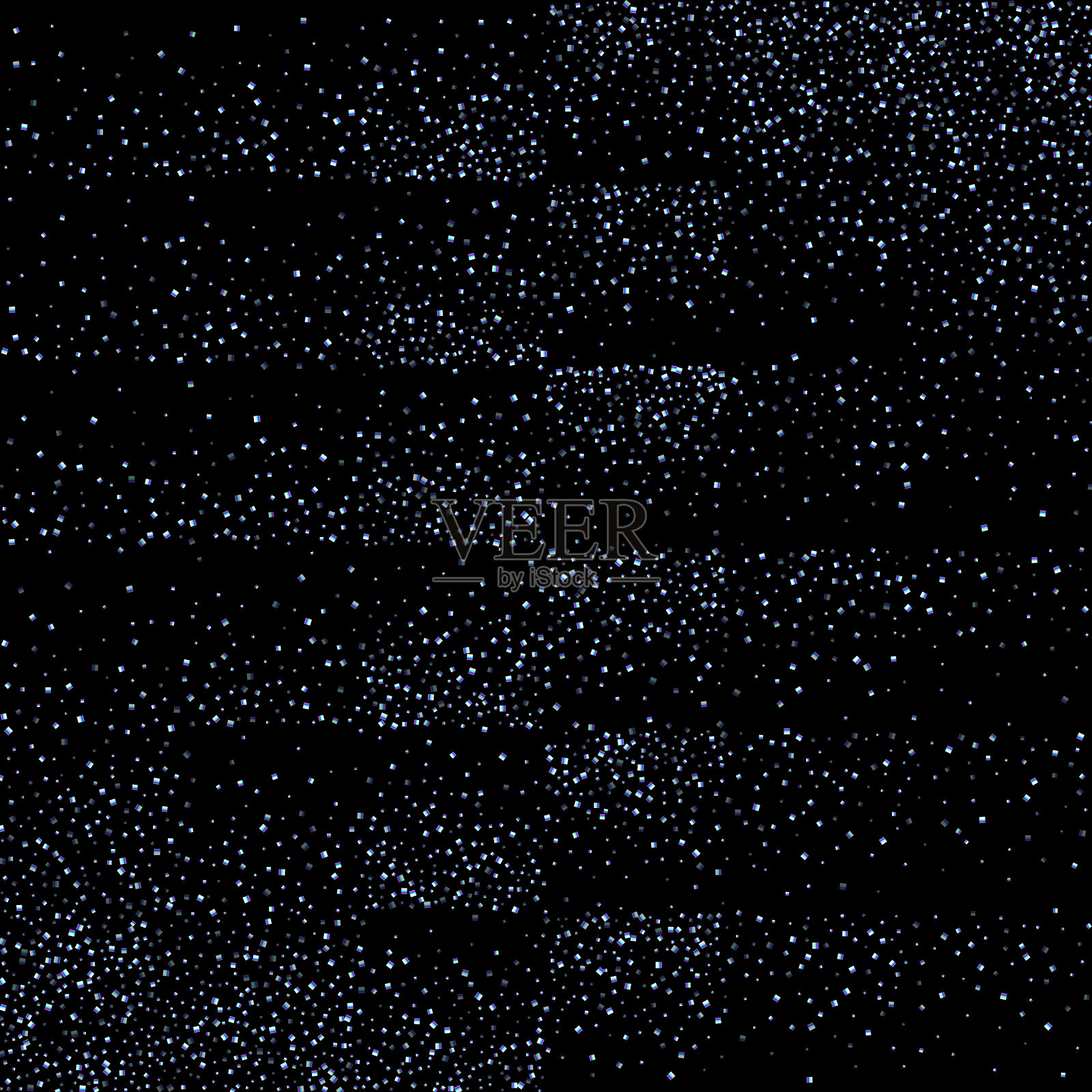 彩虹般闪亮的长方形五彩纸屑插画图片素材