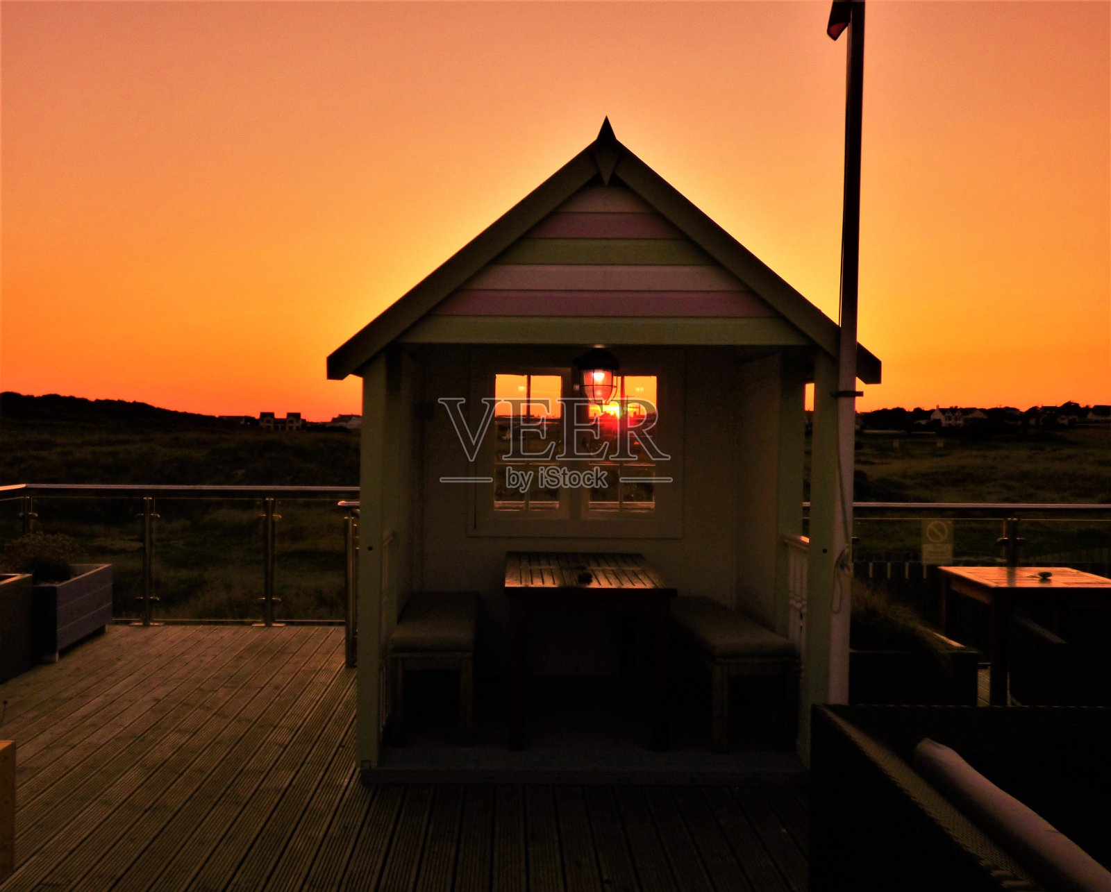 海滩小屋照片摄影图片