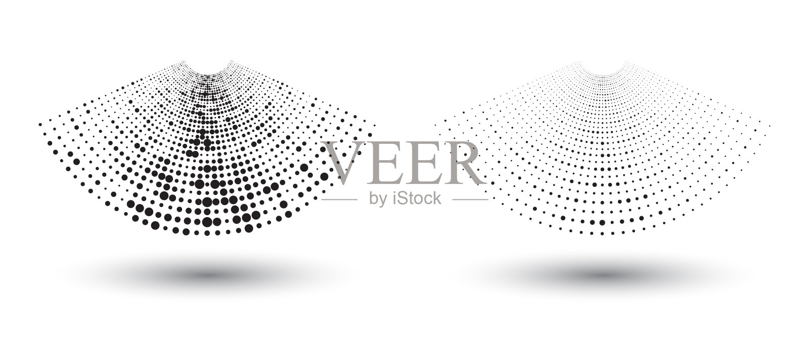 圆圈点背景。半色调形状，抽象的标志标志或任何项目的设计元素。向量EPS10插图。插画图片素材