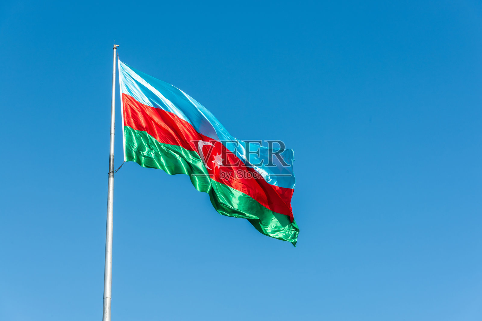 阿塞拜疆国旗照片摄影图片