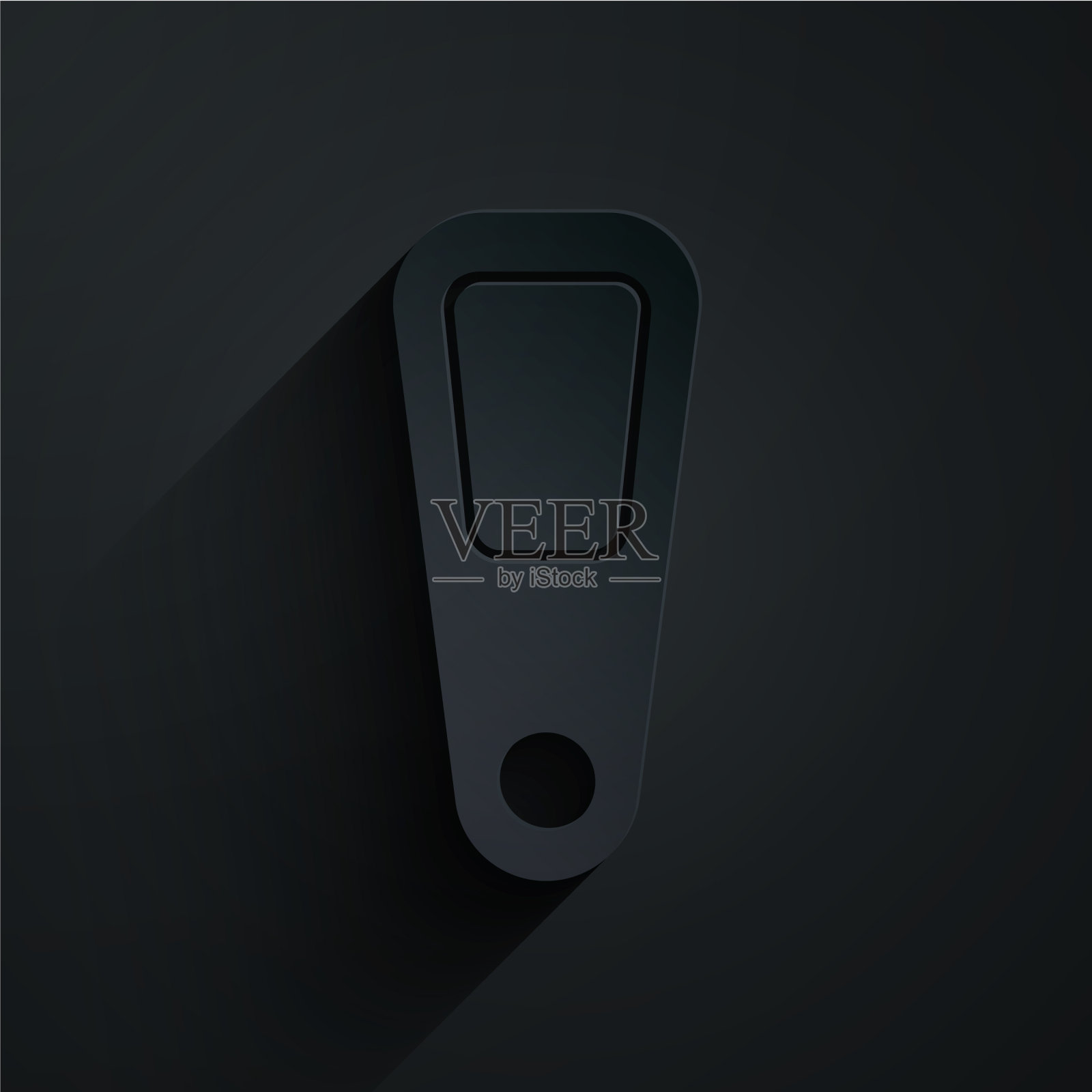 剪纸手镜图标孤立在黑色插画图片素材