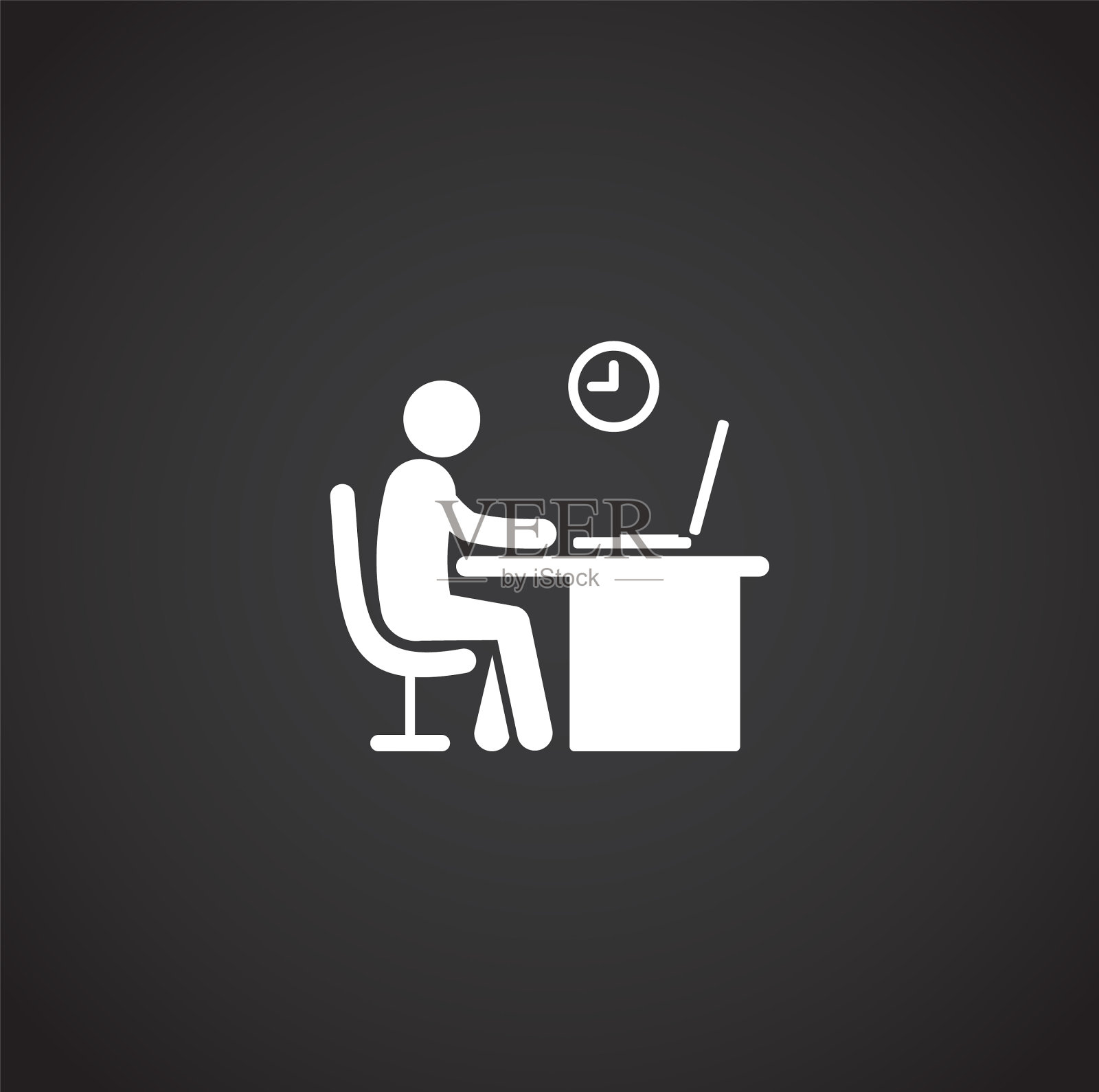 商人和电脑相关的图标插画图片素材