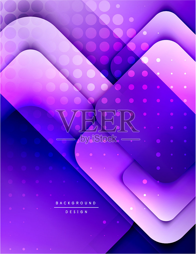 圆角正方形组成几何形状插画图片素材