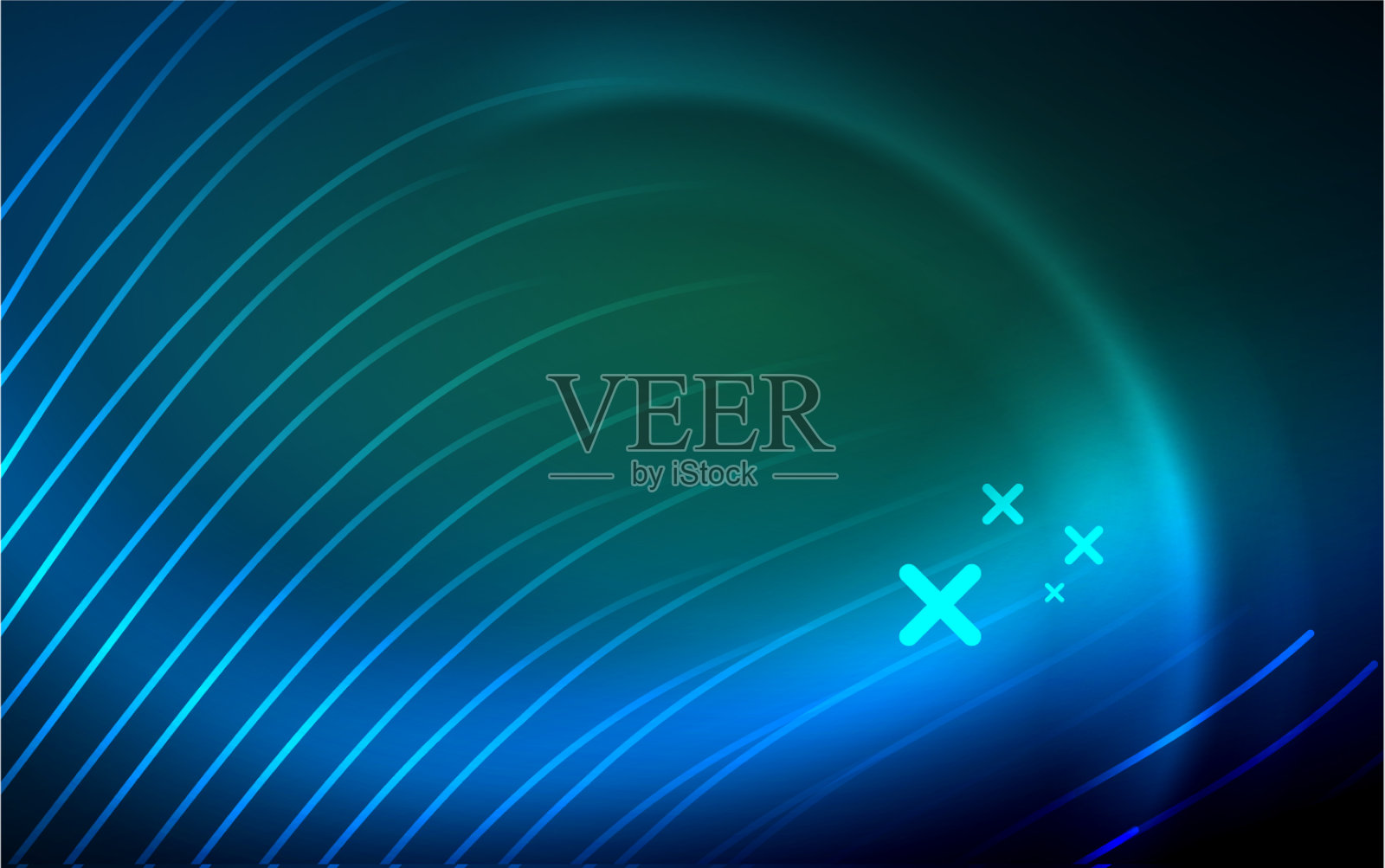 摘要背景为蓝色霓虹线设计插画图片素材