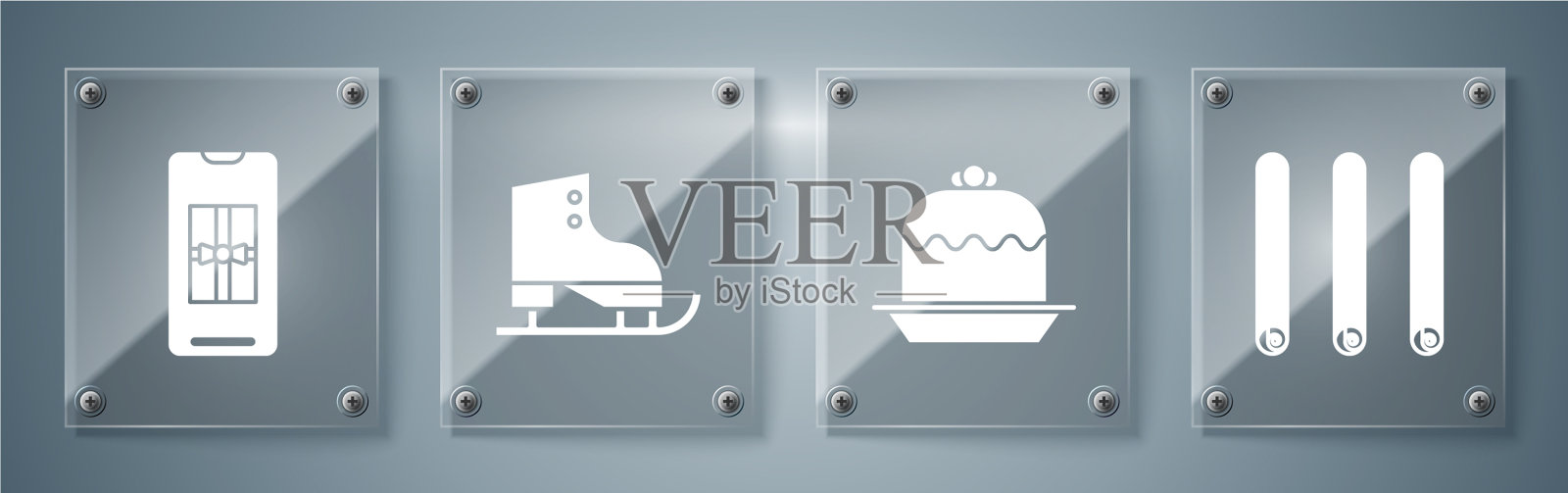 设置三卷棒肉桂蛋糕图图标素材