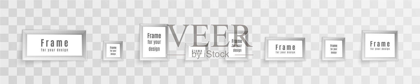 现实的相框插画图片素材