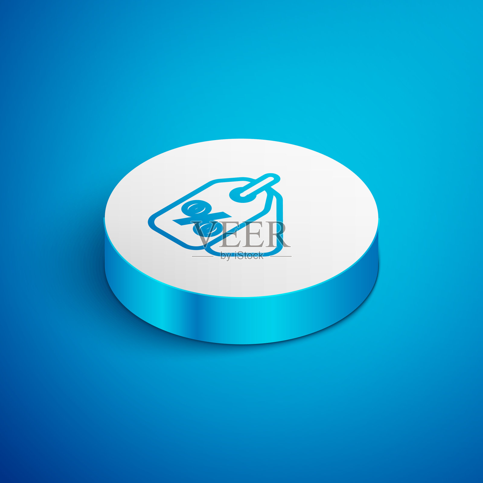 等距线折扣百分比标签图标孤立插画图片素材