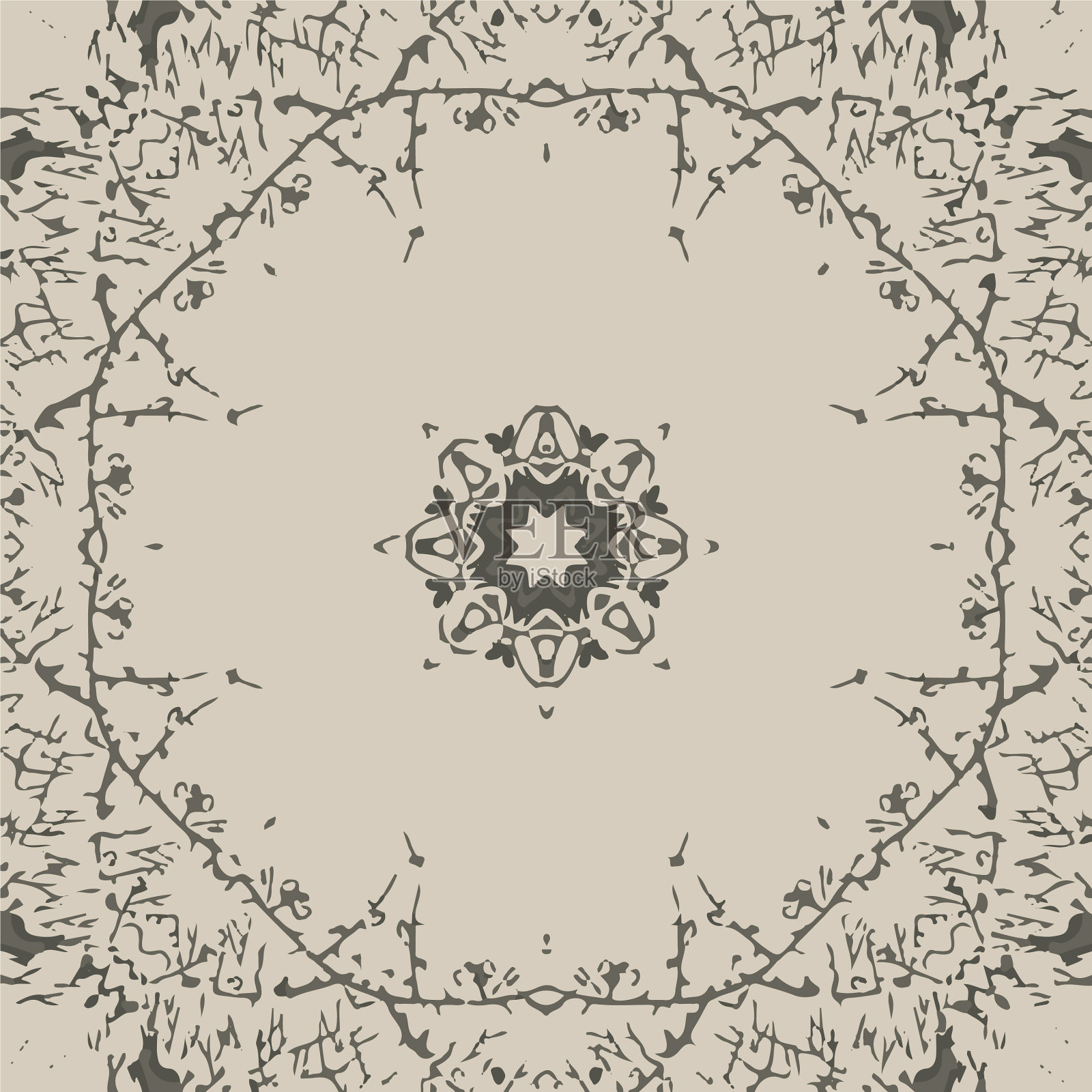 几何自然集合无缝插画图片素材