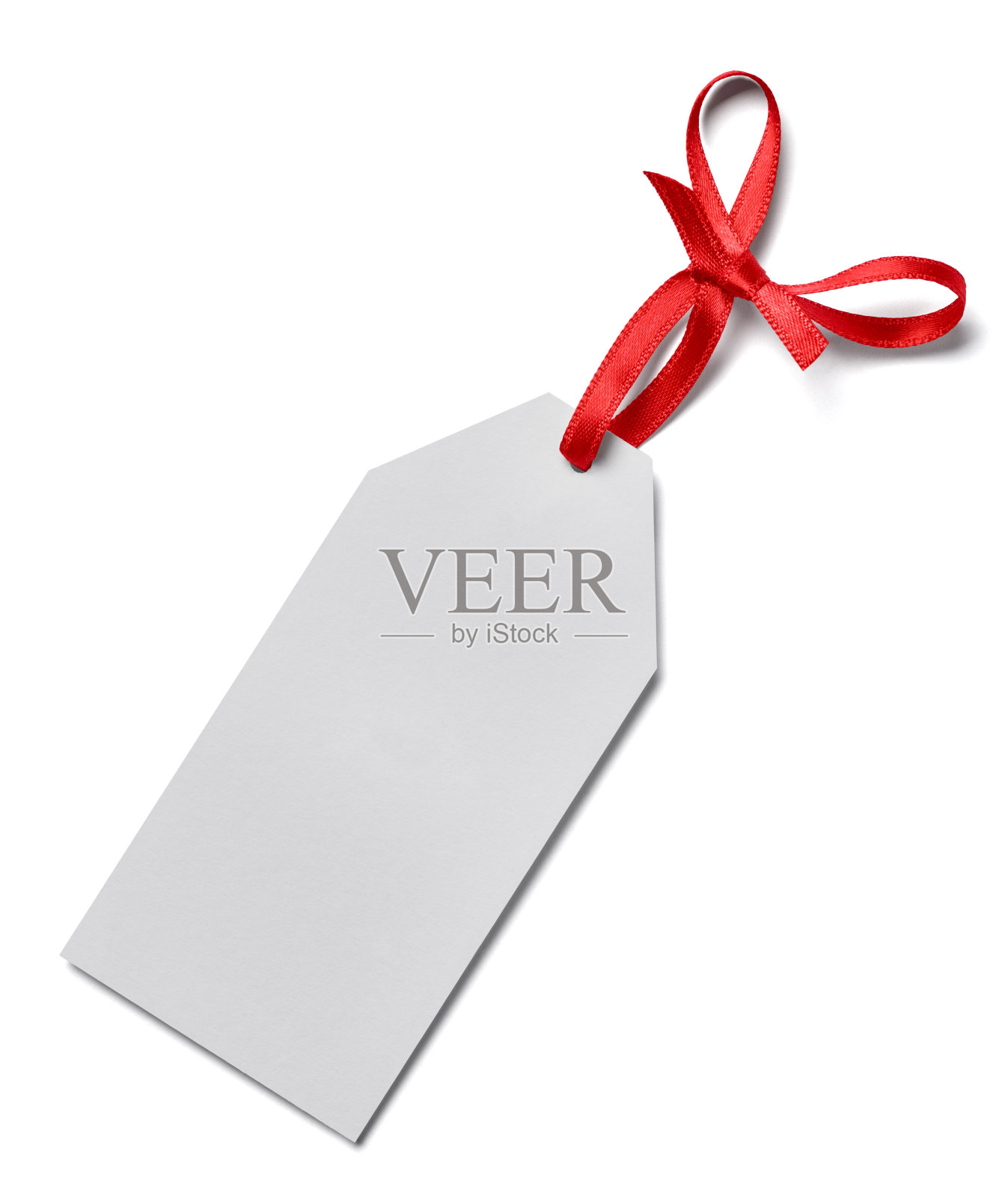 注意贺卡的红丝带照片摄影图片