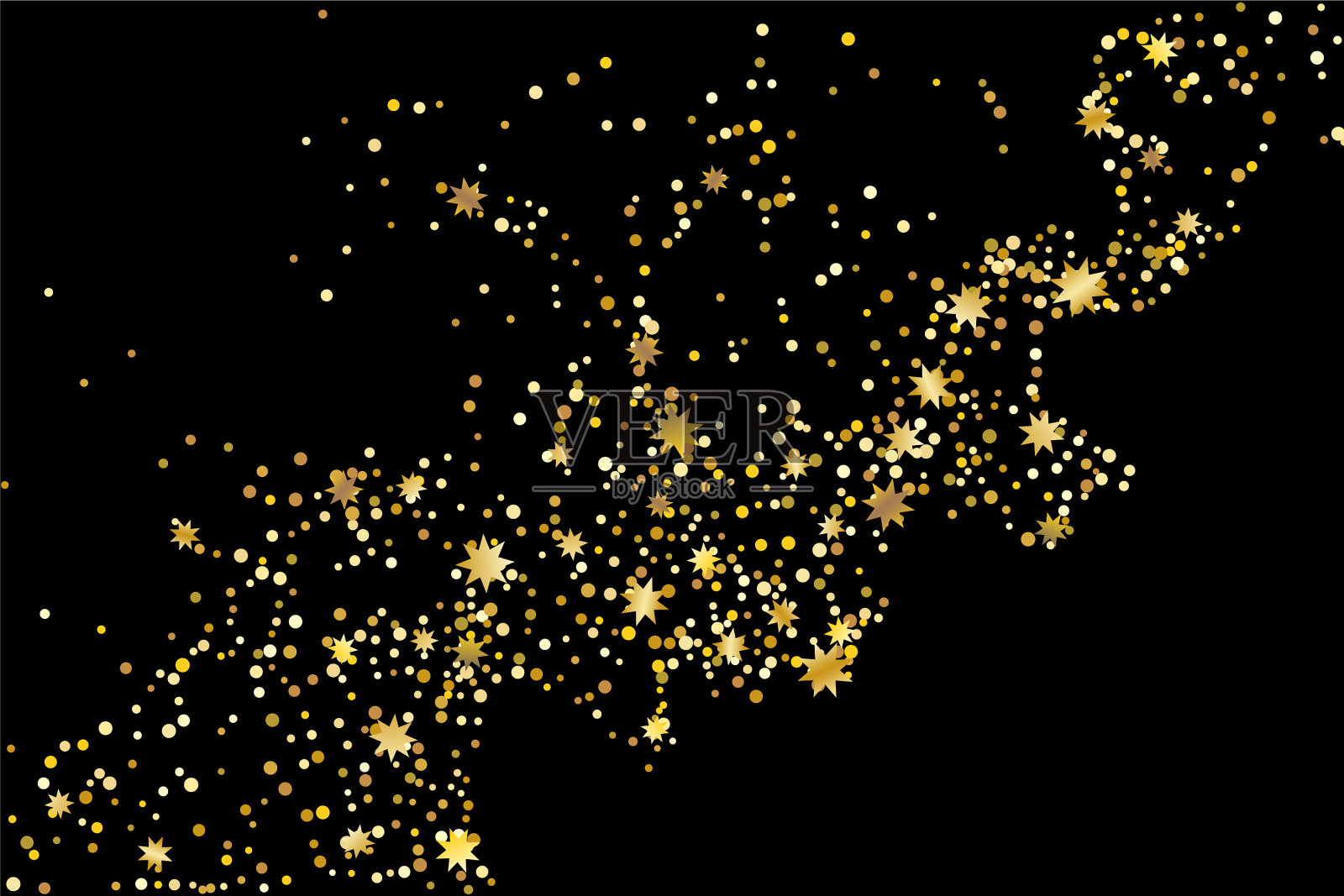 金色闪光纸屑插画图片素材