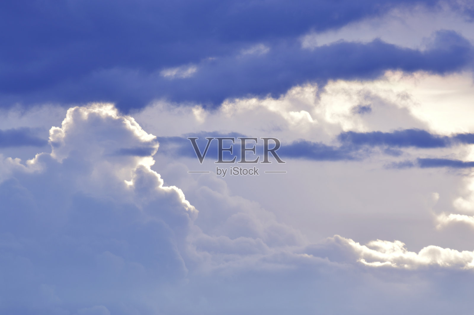 美丽的晚霞天空与云彩照片摄影图片