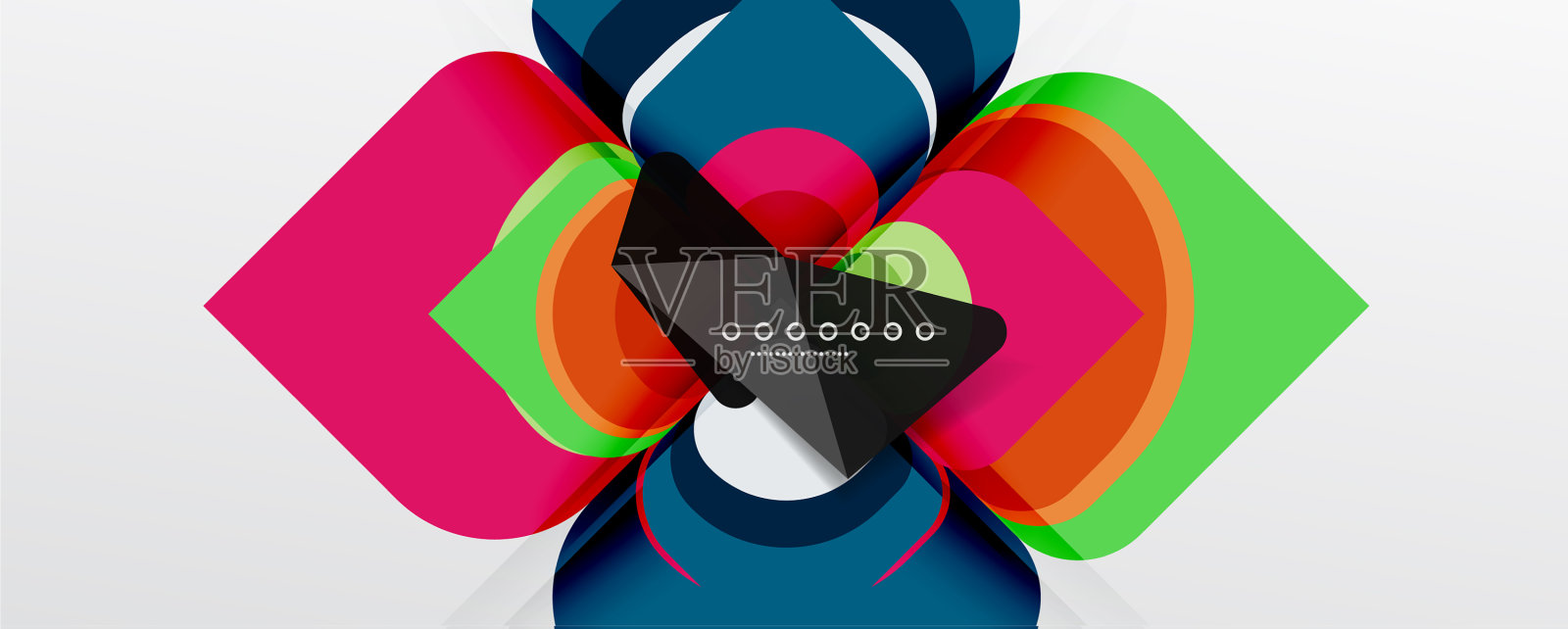 抽象背景-几何剪纸设计插画图片素材