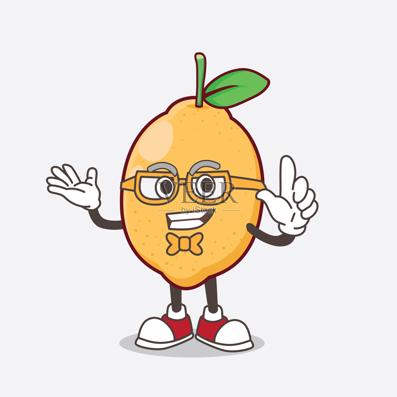 极客风格的柠檬水果卡通吉祥物角色插画图片素材