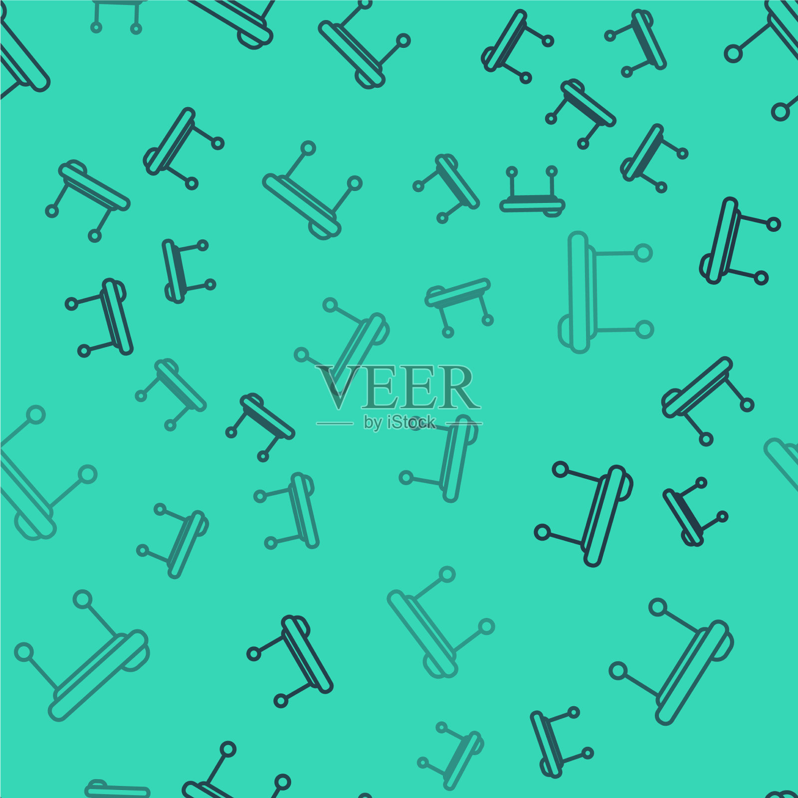 黑线拉伸器图标隔离无缝插画图片素材