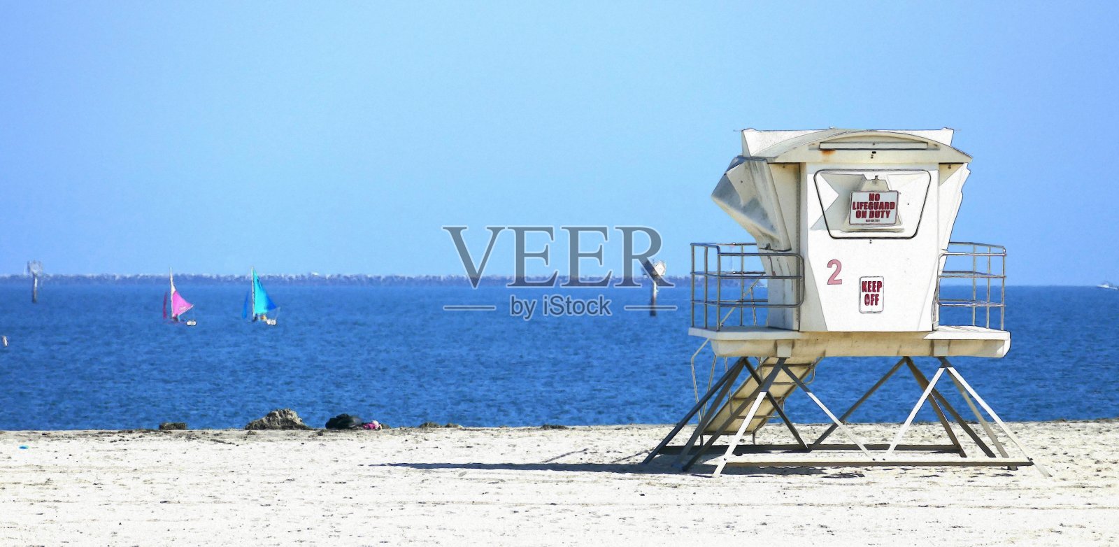 救生员塔照片摄影图片