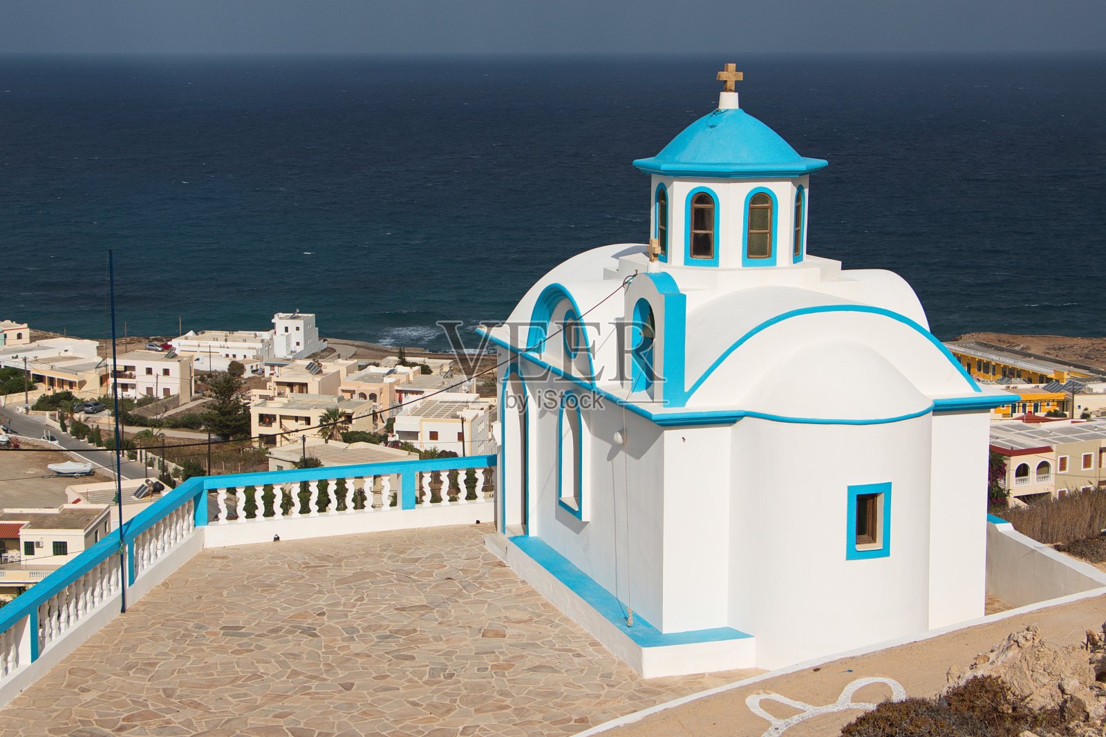 欧洲希腊阿卡萨的阿尔卡佩维教堂照片摄影图片