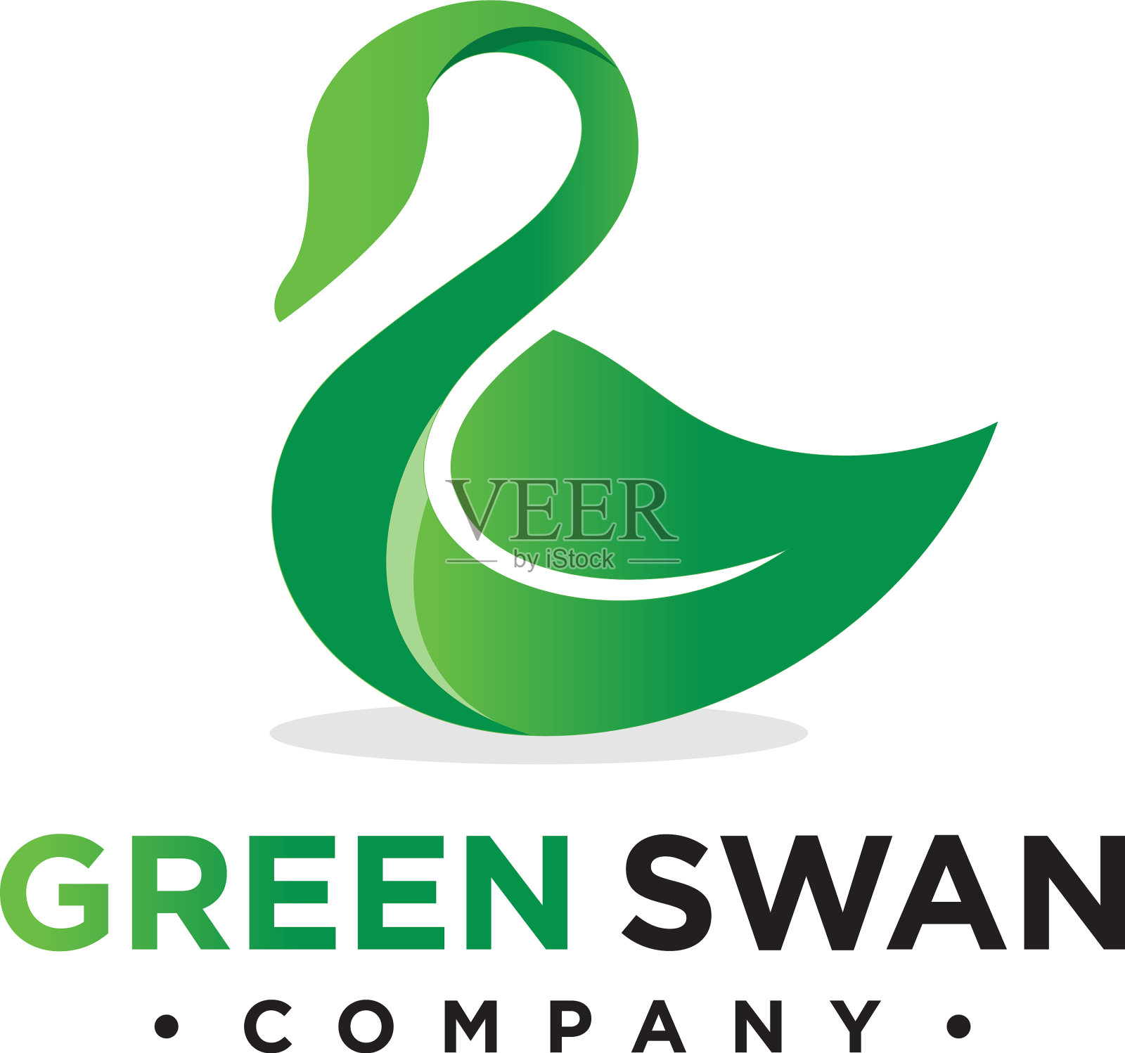 鹅叶标志设计插画图片素材