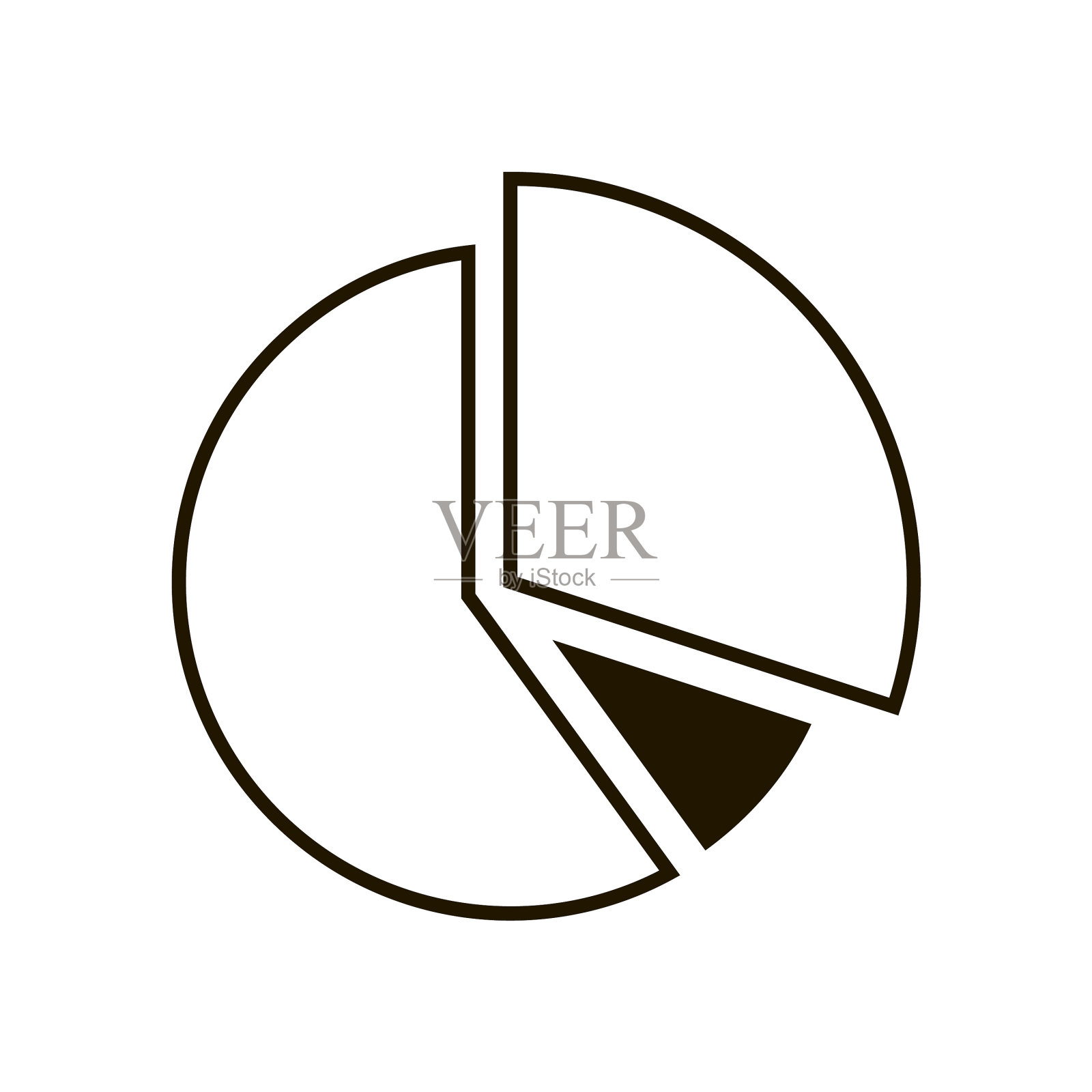 生长图表图标在白色背景时髦的单位插画图片素材