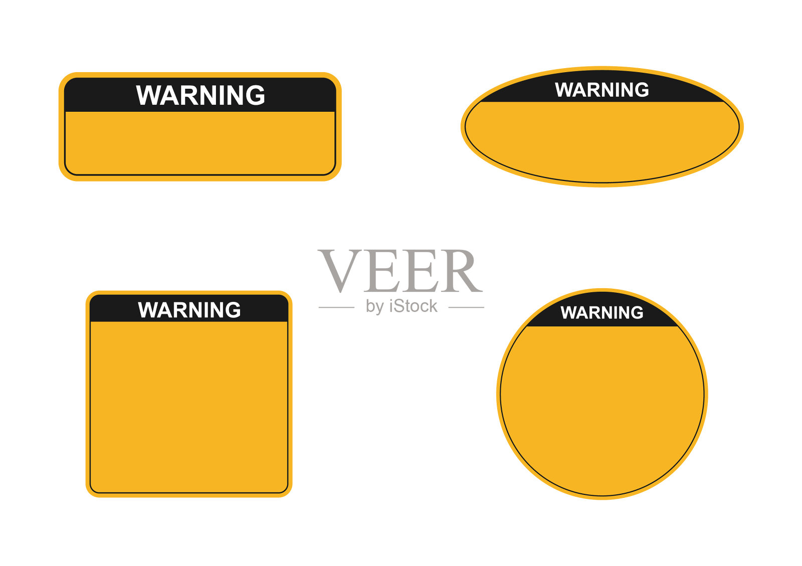 设置有文字警告的盘子图标素材