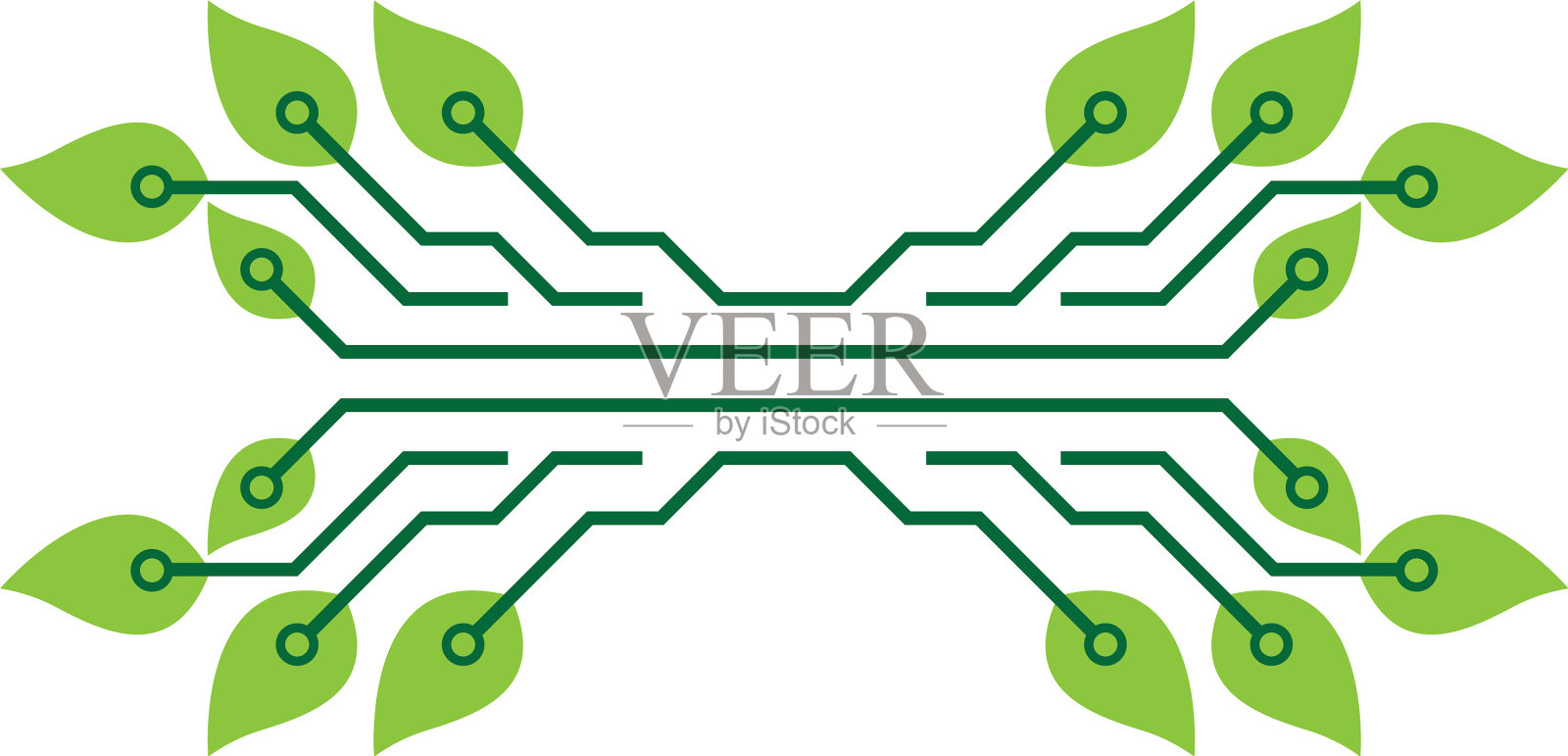 绿色科技图标插画图片素材