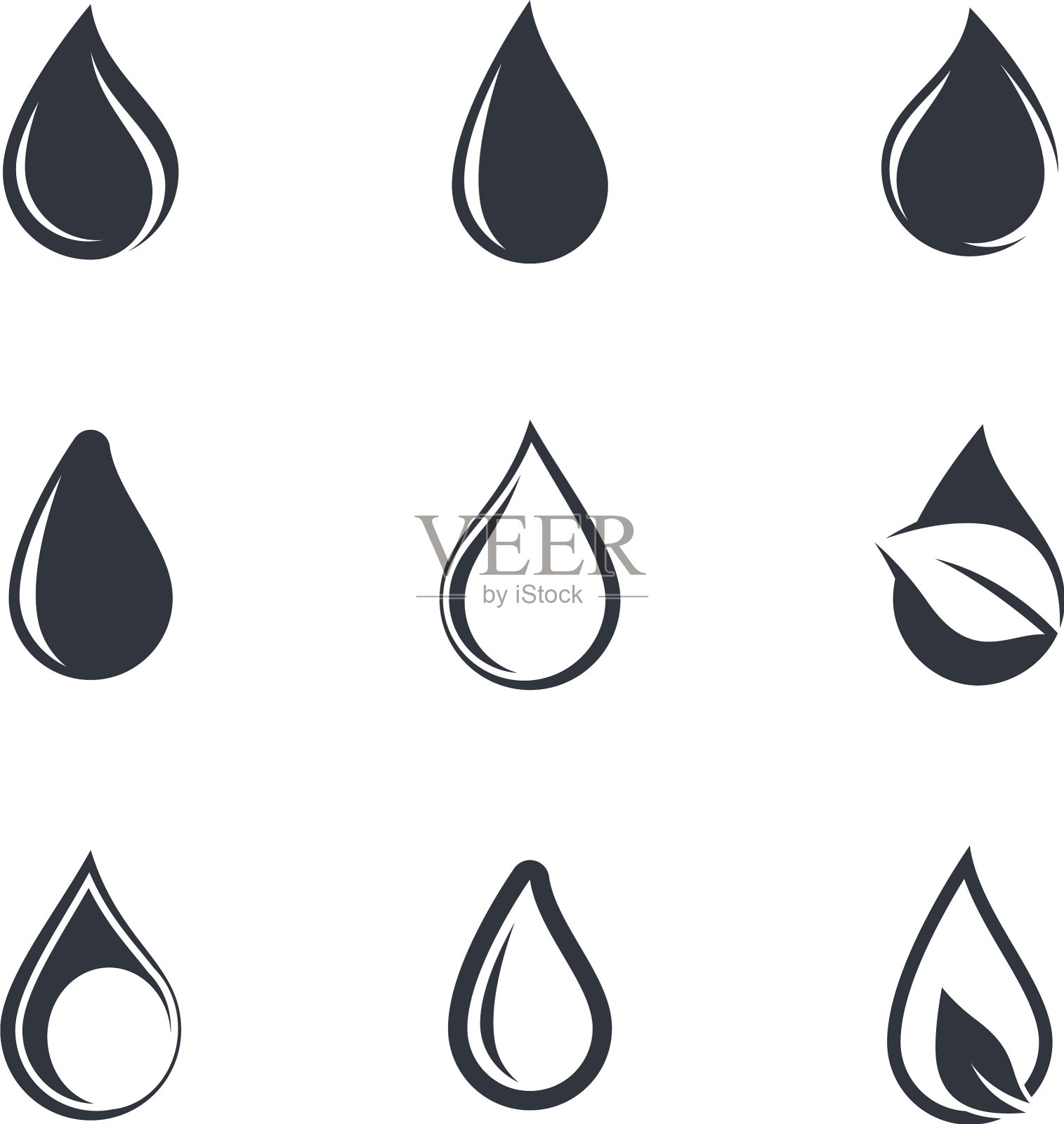 油滴的图标插画图片素材